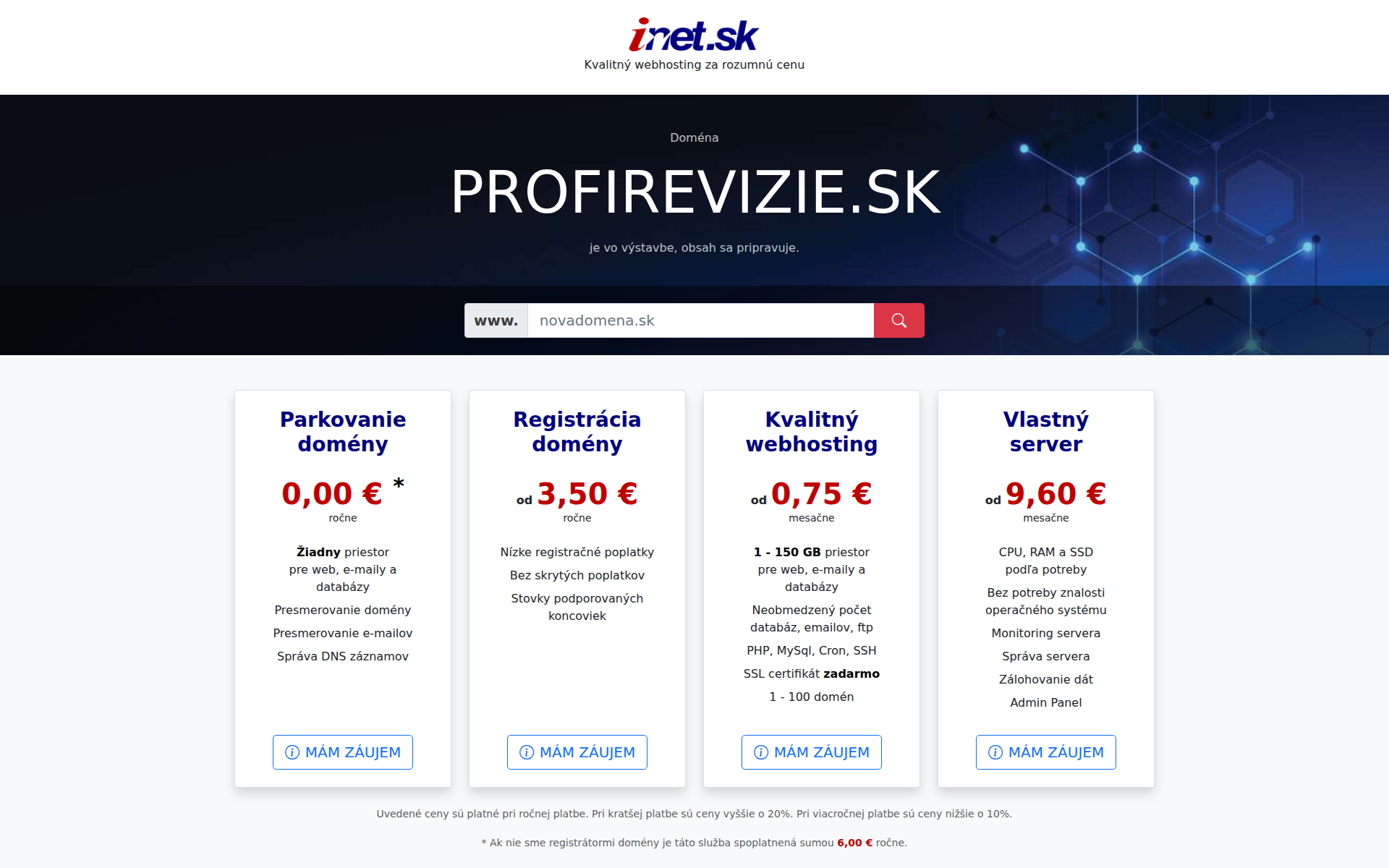 Náhľad webu profirevizie.sk
