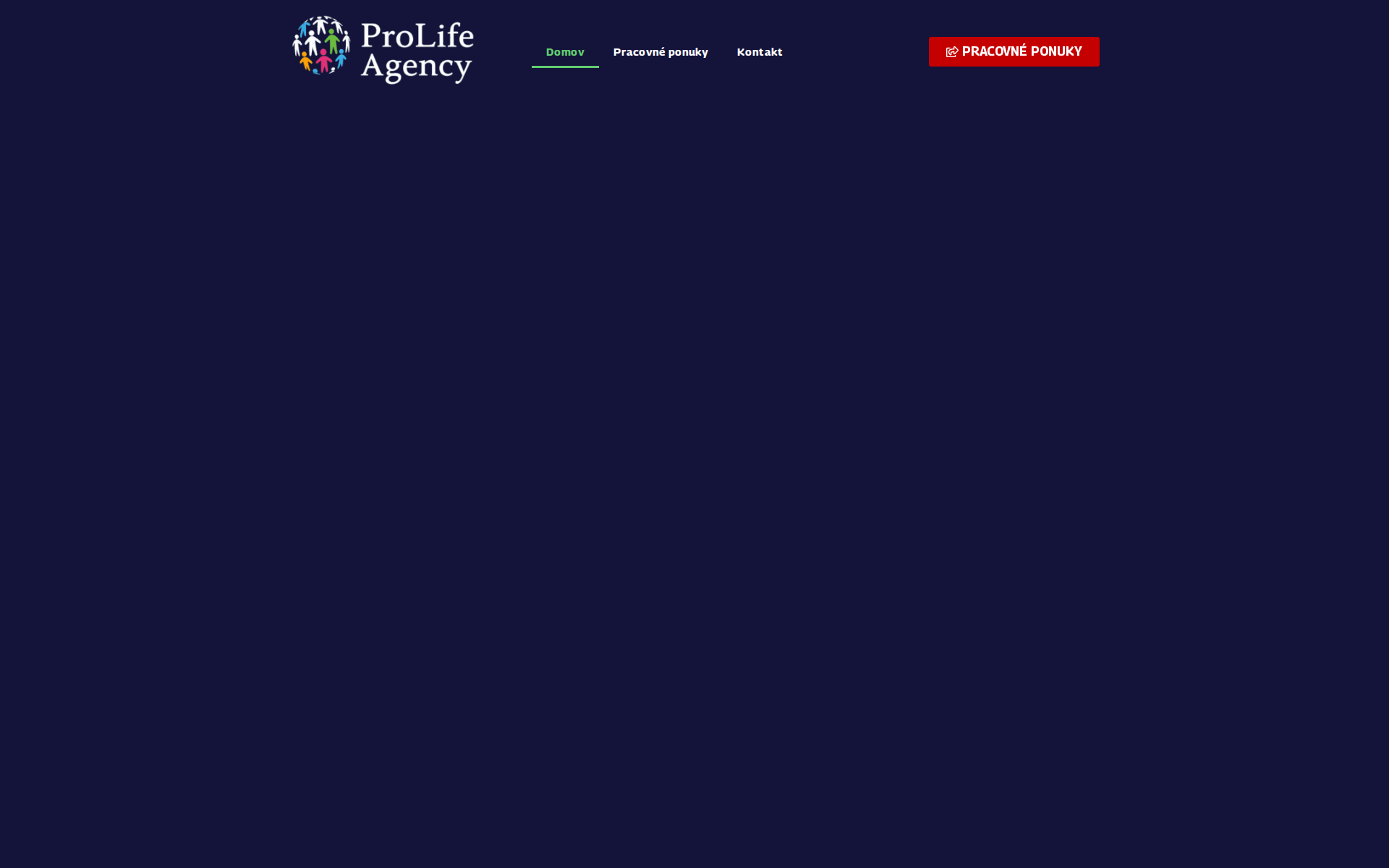 Náhľad webu prolifeagency.sk