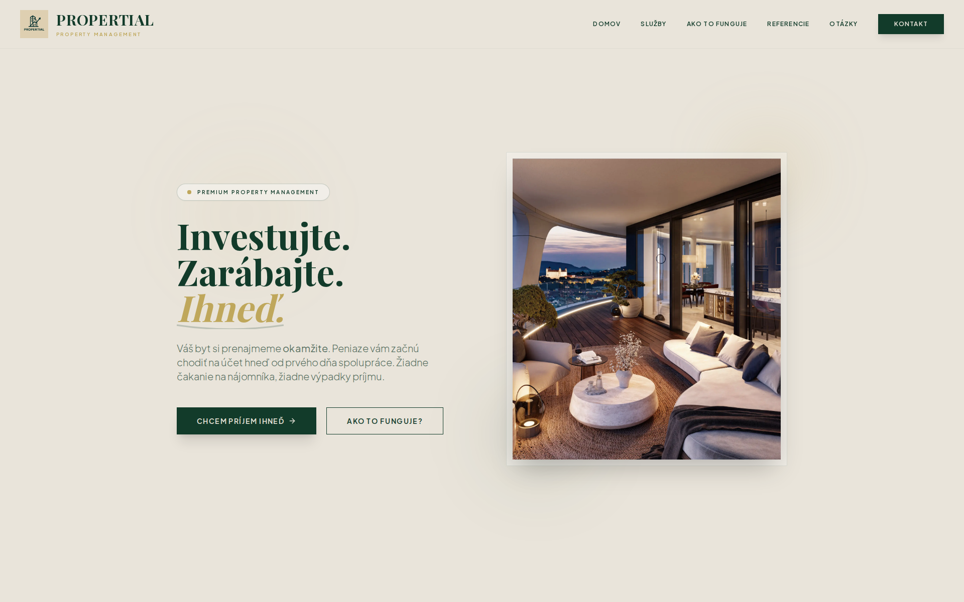 Náhľad webu propertial.sk