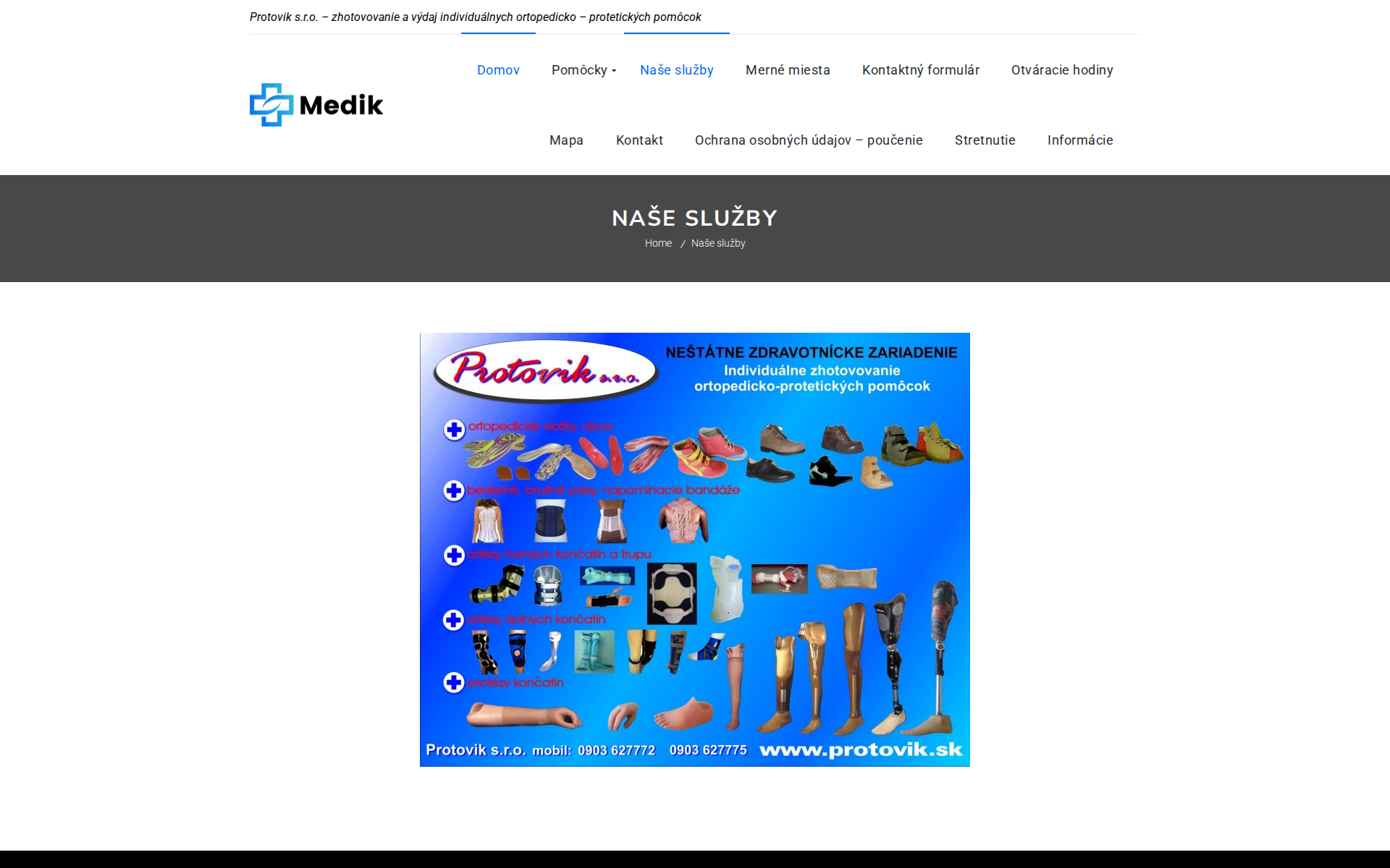 Náhľad webu protovik.sk