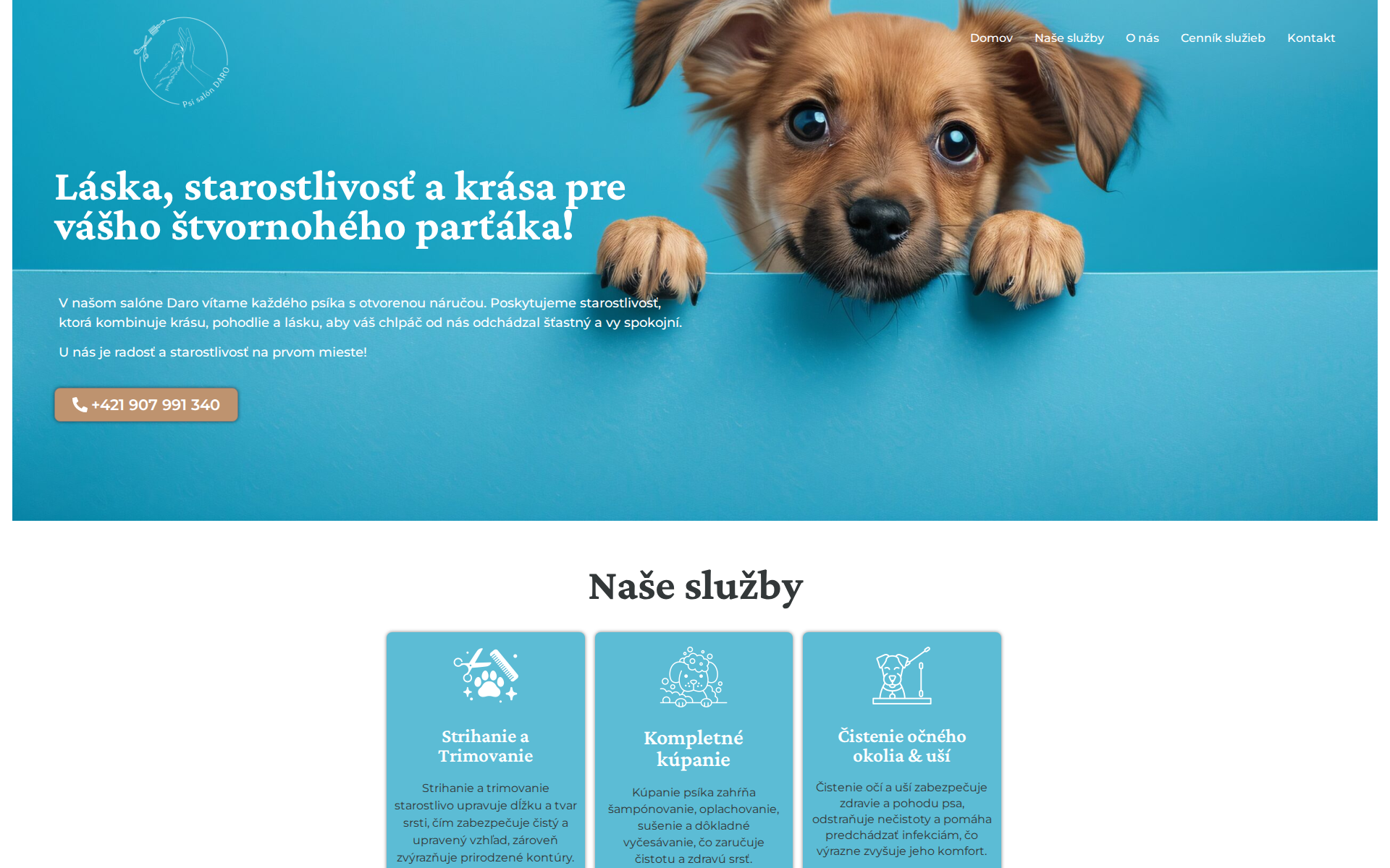 Náhľad webu psisalon-daro.sk