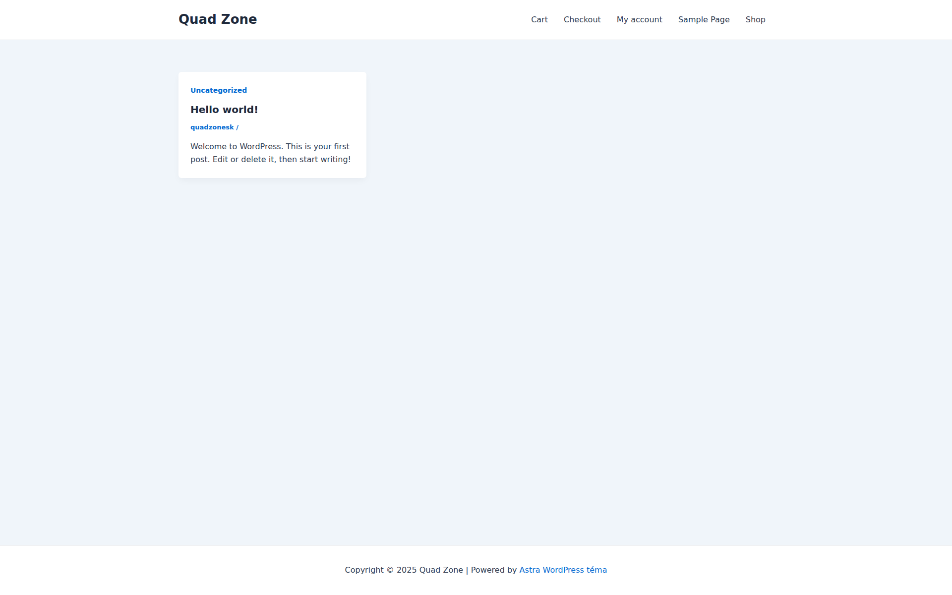 Náhľad webu quadzone.sk