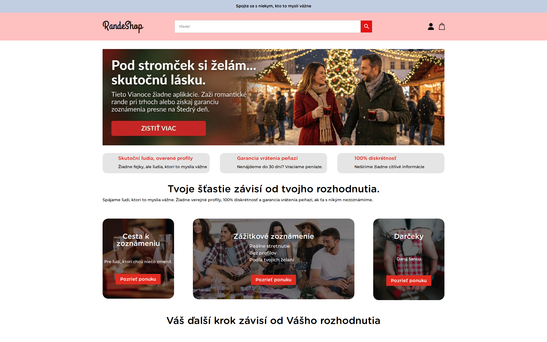 Náhľad webu randeshop.sk