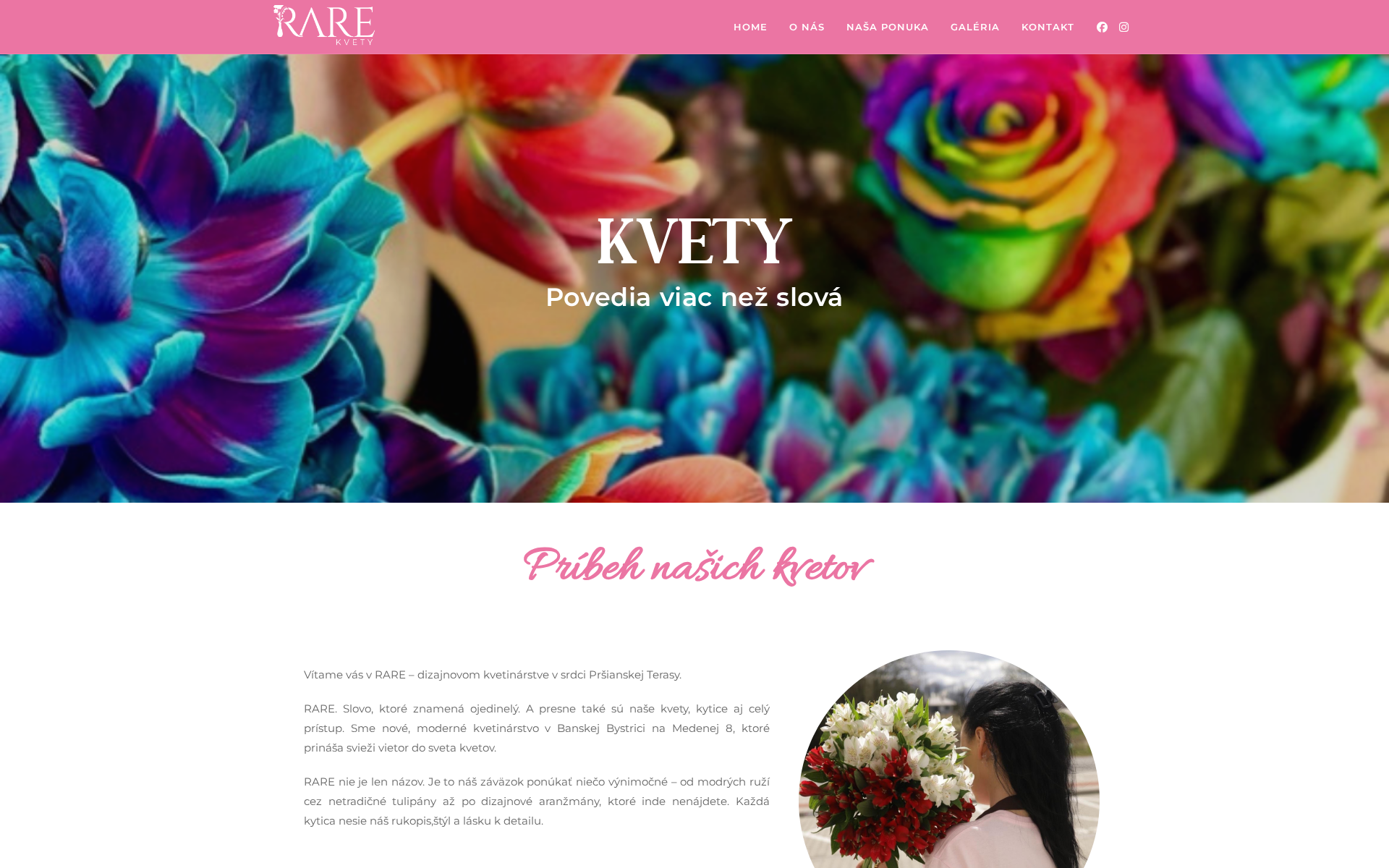 Náhľad webu rarekvety.sk