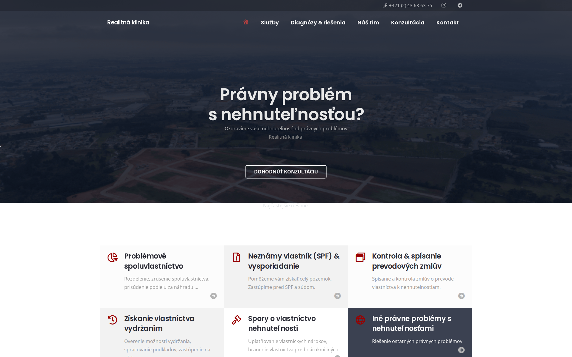 Náhľad webu realitnaklinika.sk