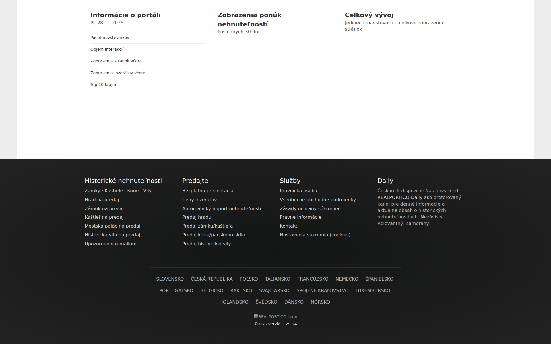 Náhľad webu realportico.sk