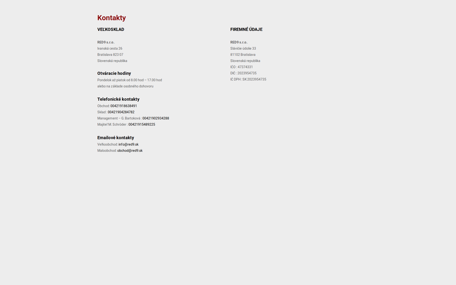 Náhľad webu red9.sk