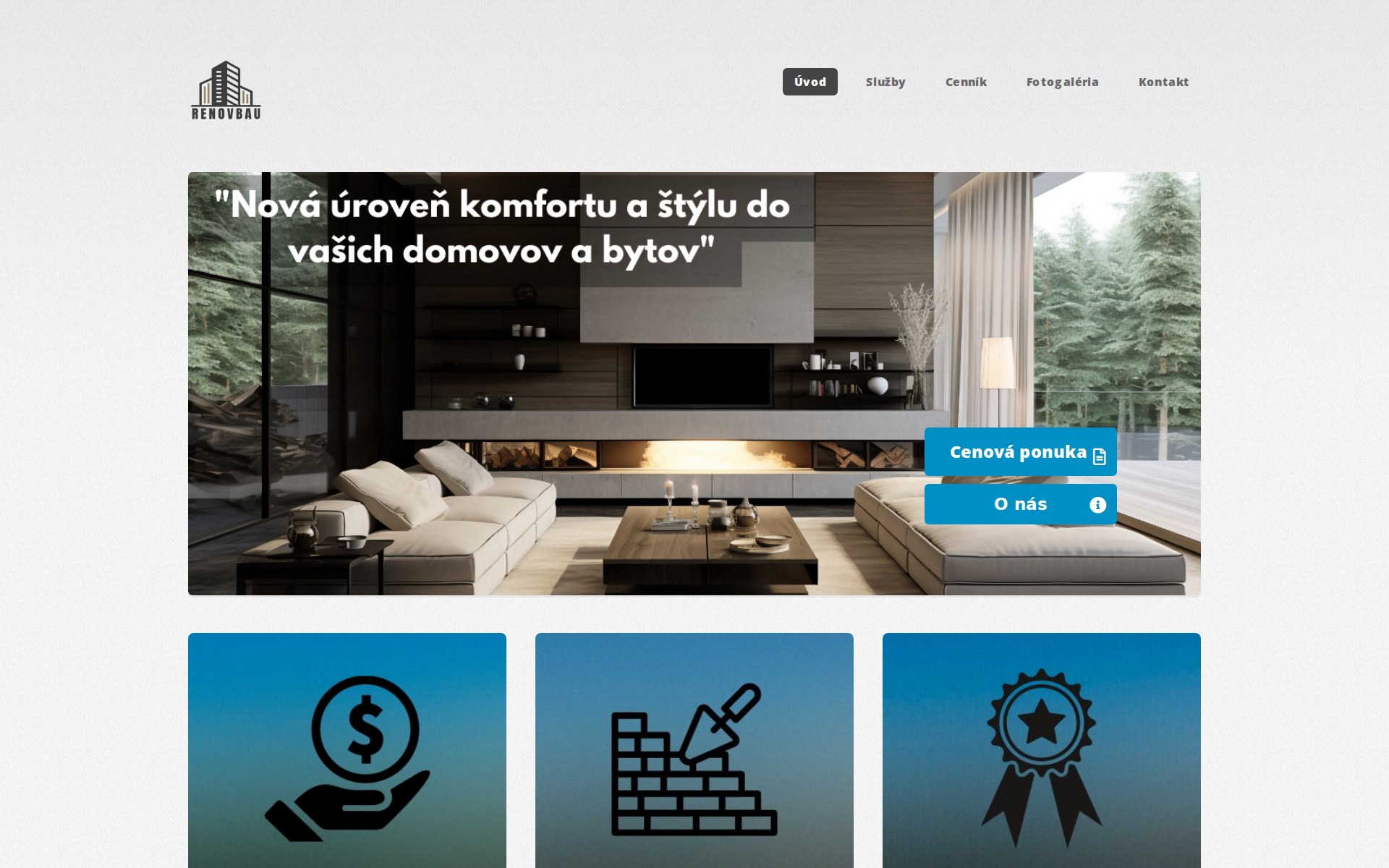 Náhľad webu renovbau.sk