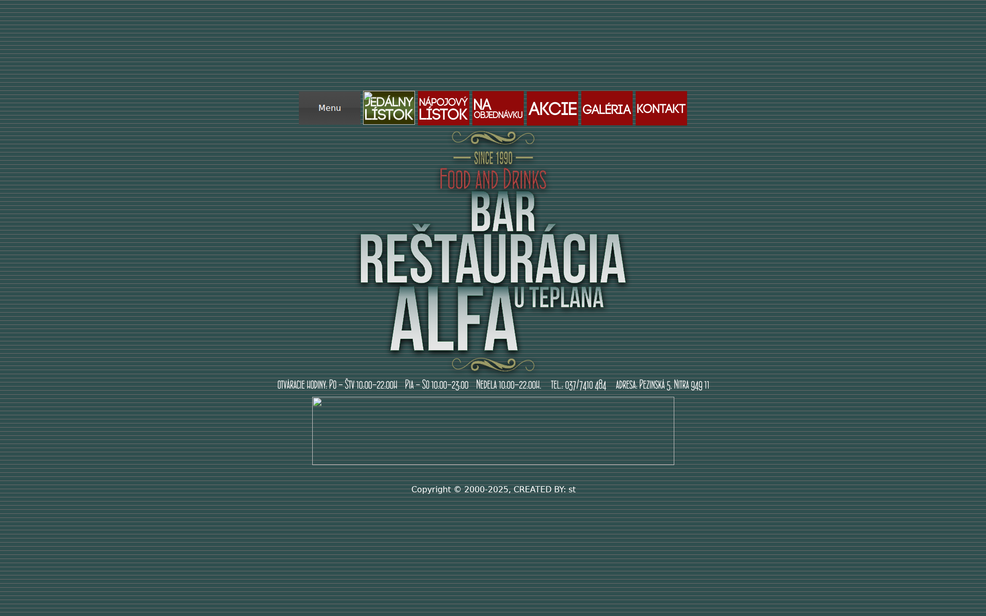 Náhľad webu restauraciaalfa.sk