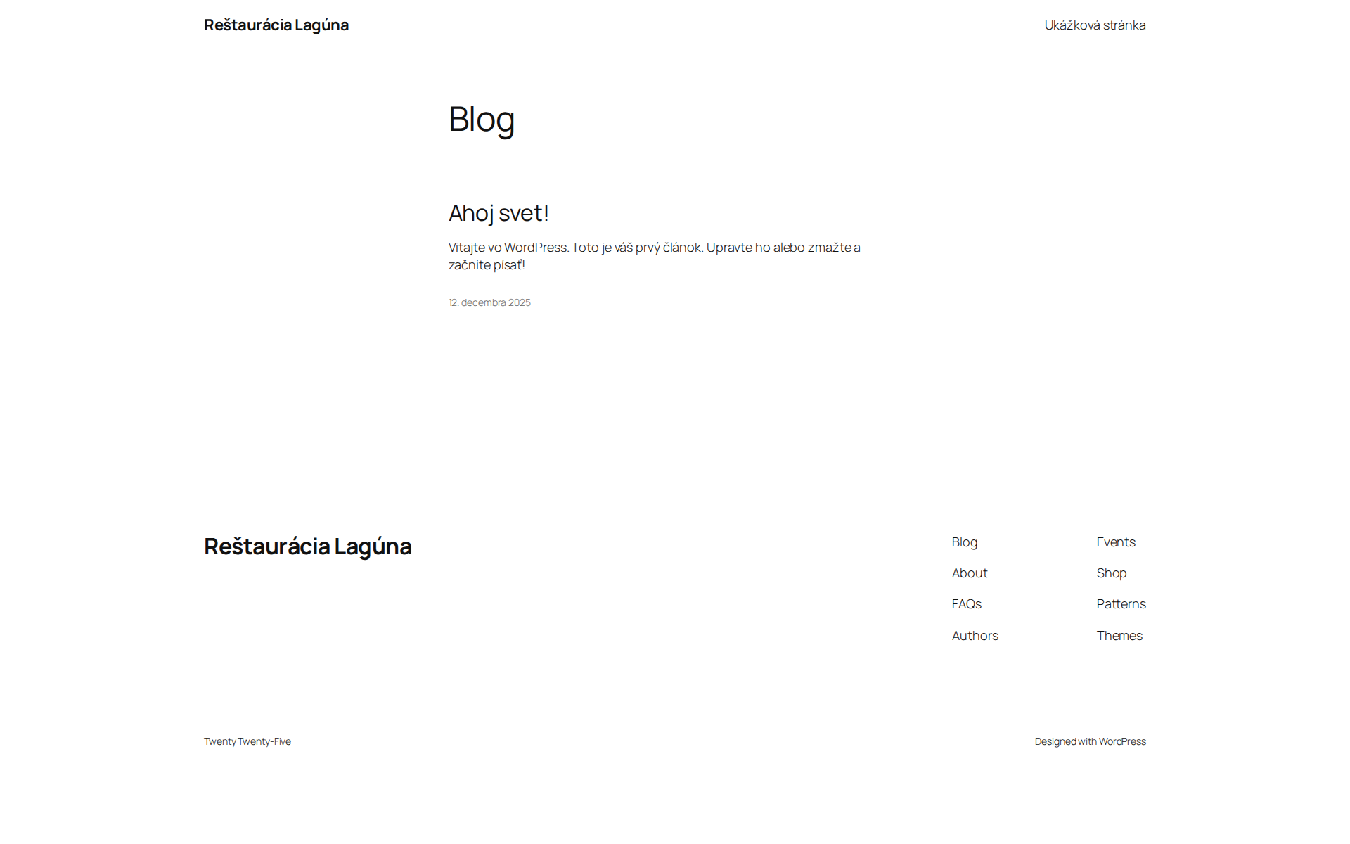 Náhľad webu restauracialaguna.sk