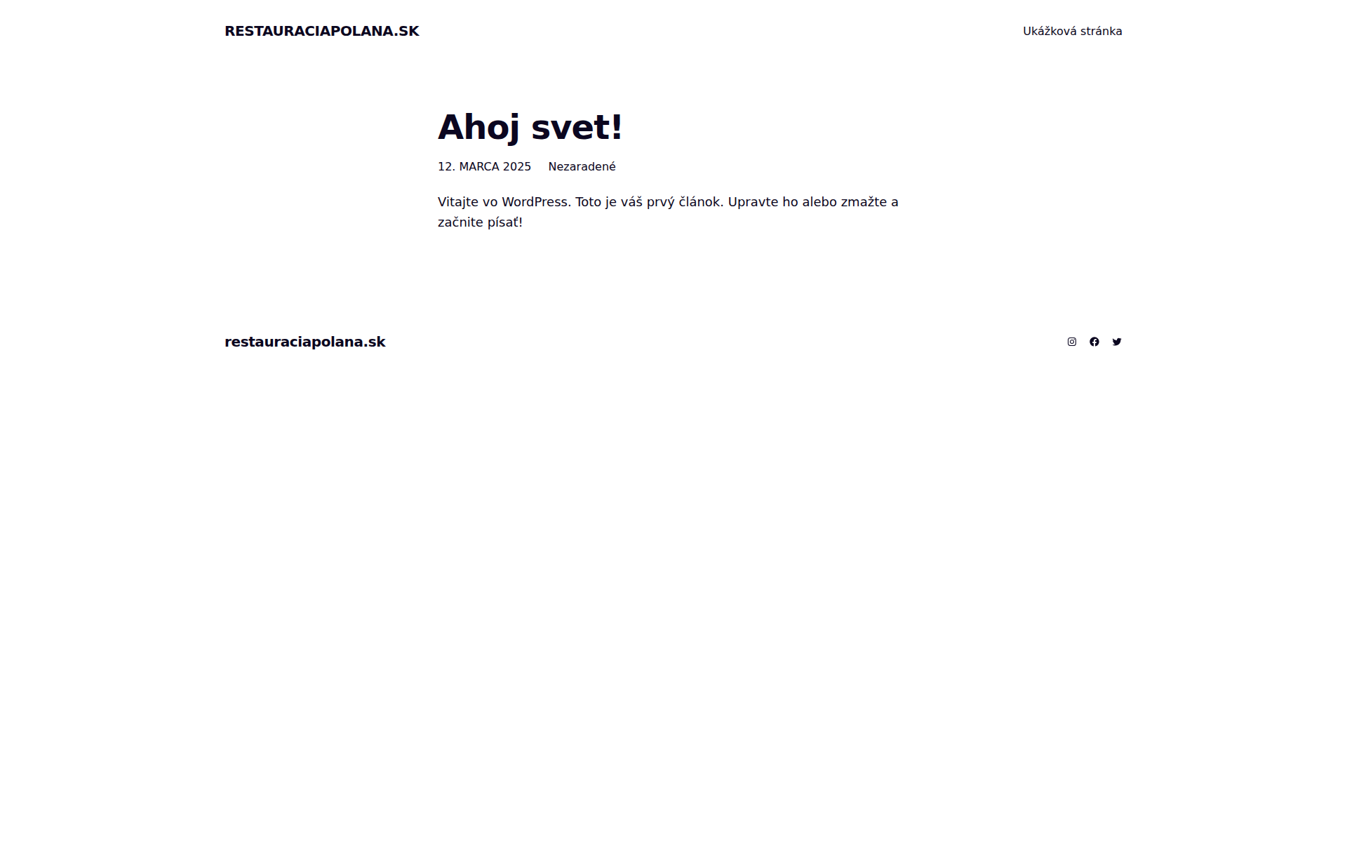 Náhľad webu restauraciapolana.sk
