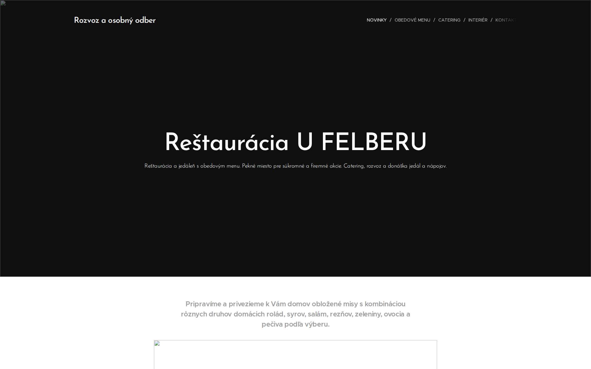 Náhľad webu restauraciaufelberu.sk