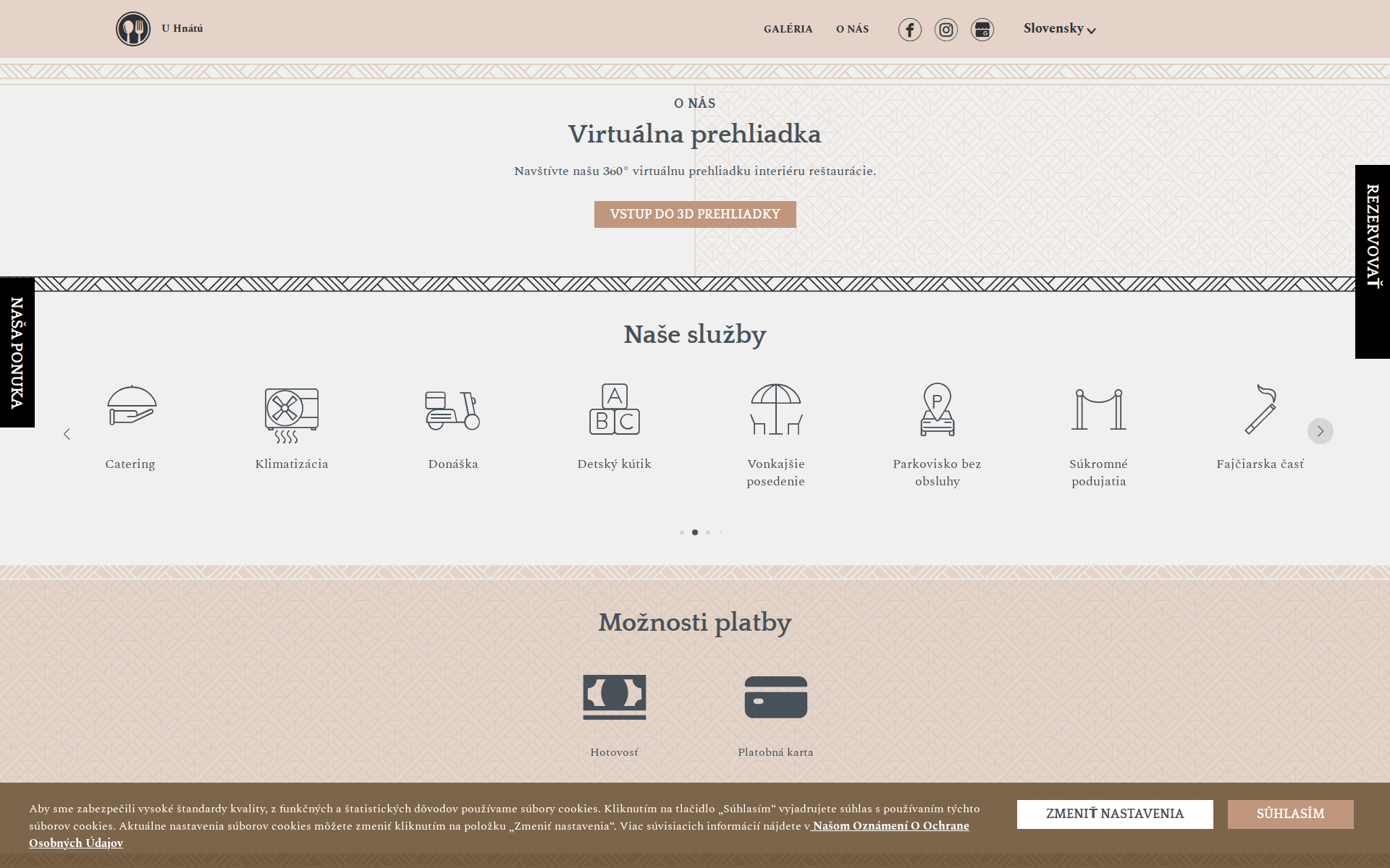 Náhľad webu restauraciauhnatu.sk