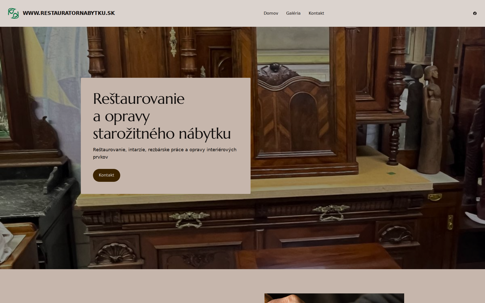 Náhľad webu restauratornabytku.sk