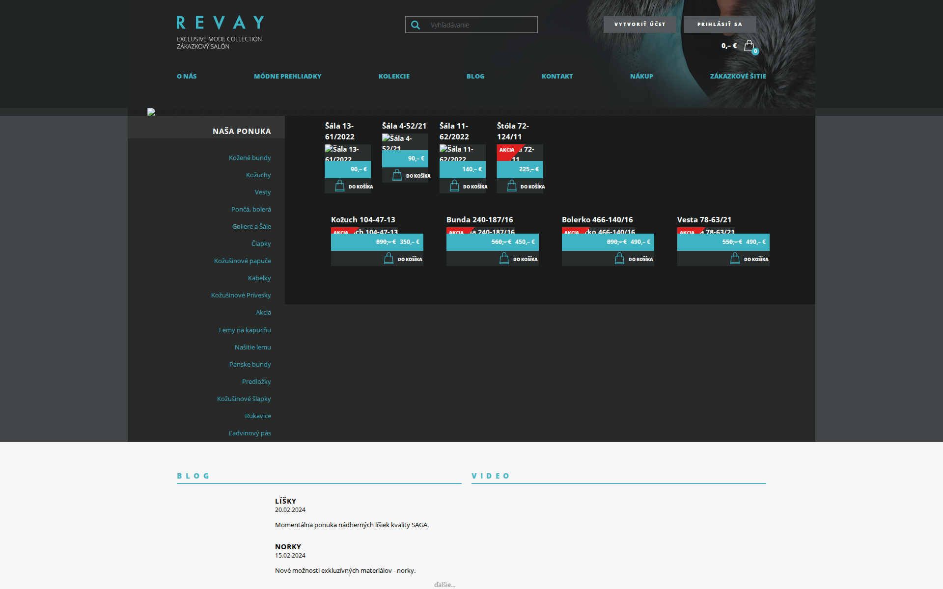 Náhľad webu revay.sk