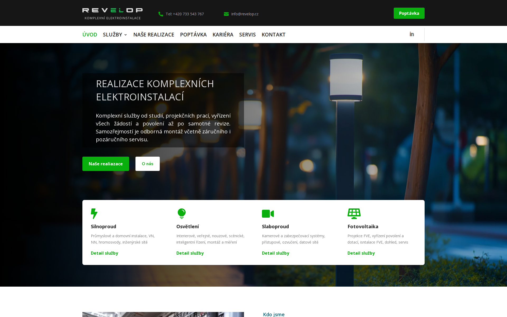 Náhľad webu revelop.sk