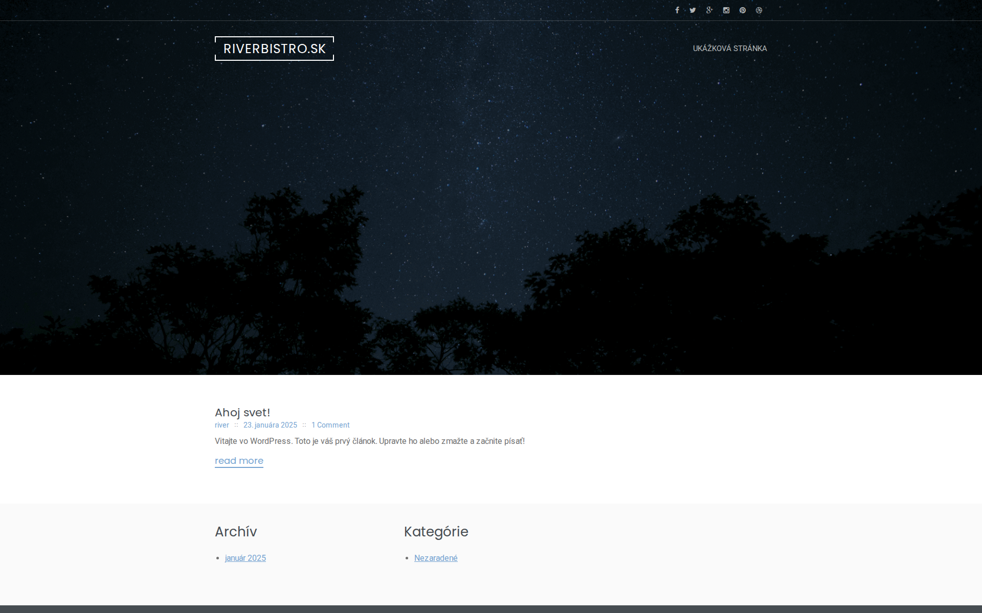 Náhľad webu riverbistro.sk