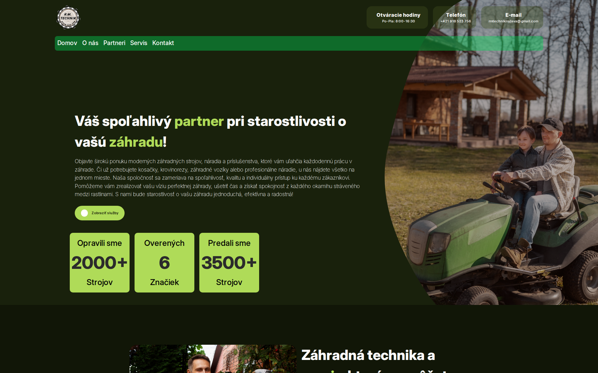 Náhľad webu rmtechnik.sk