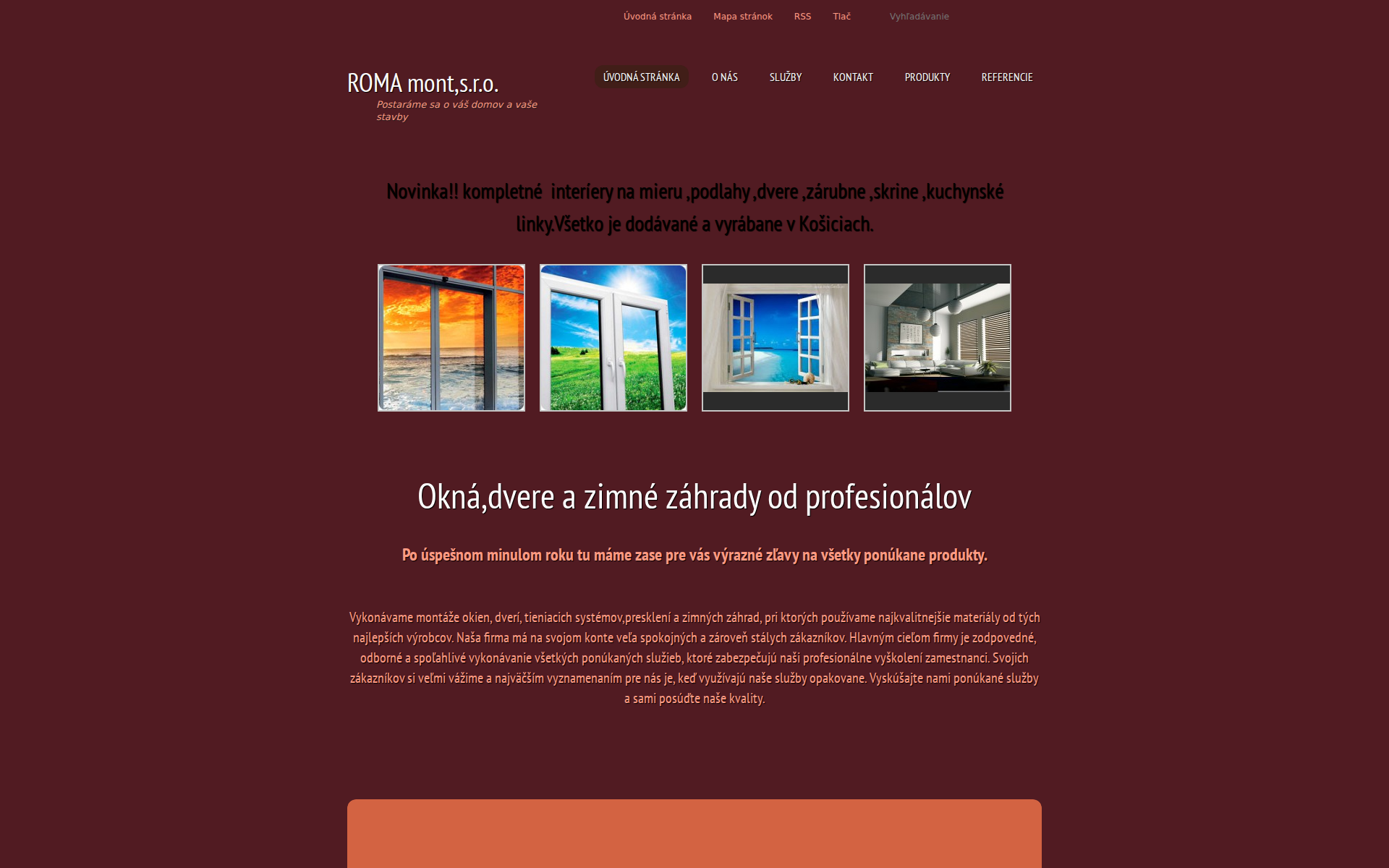 Náhľad webu romamont.sk