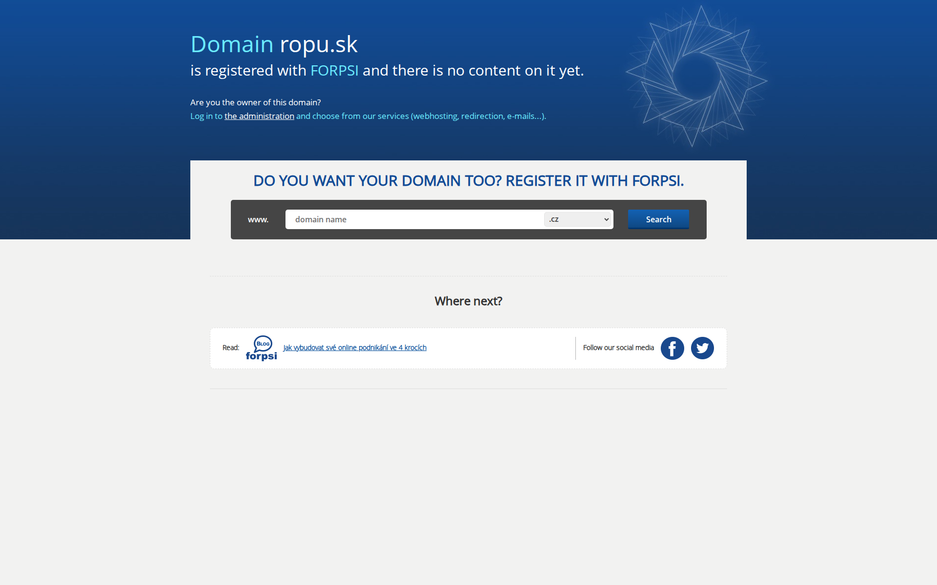 Náhľad webu ropu.sk