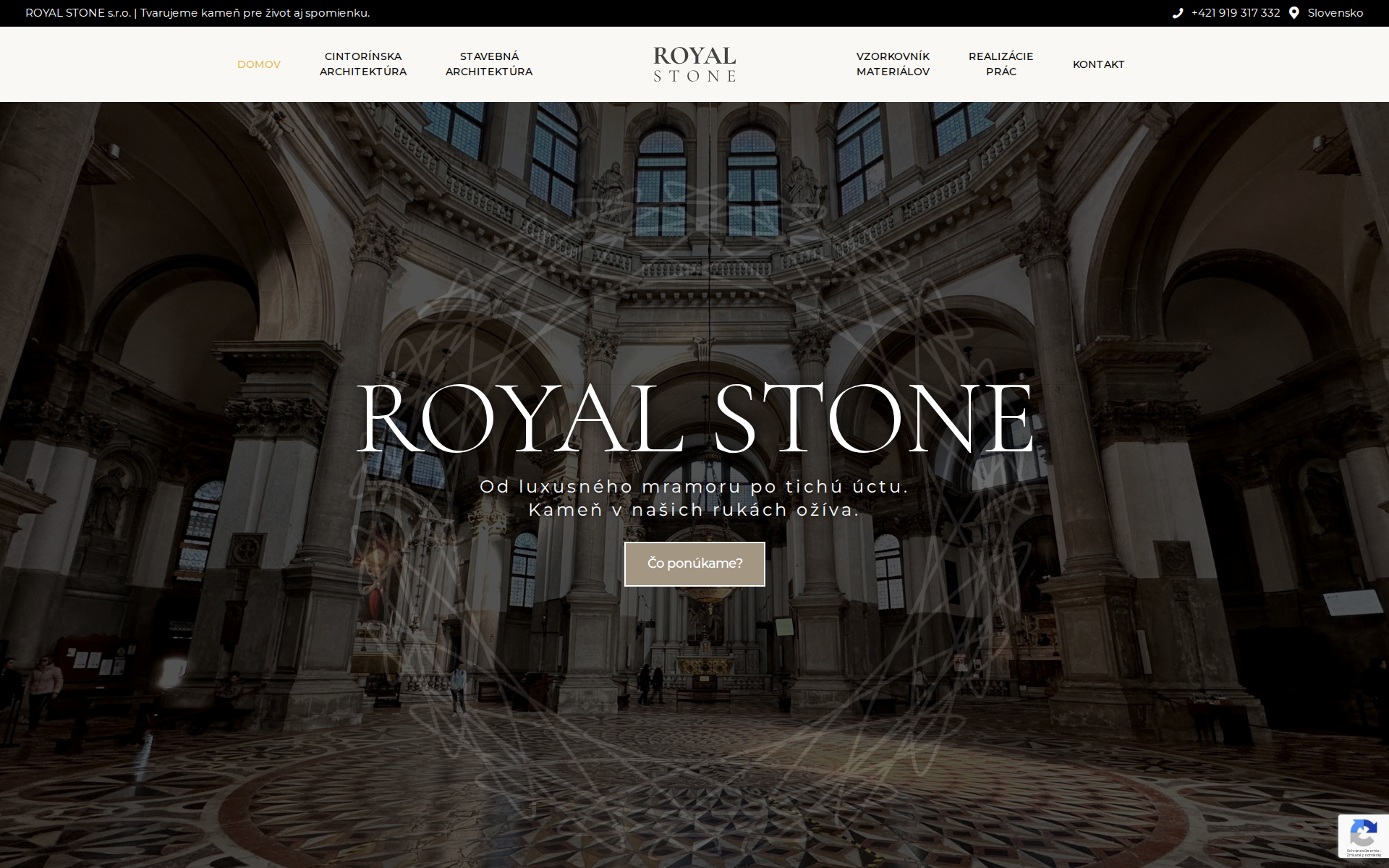 Náhľad webu royalstone.sk