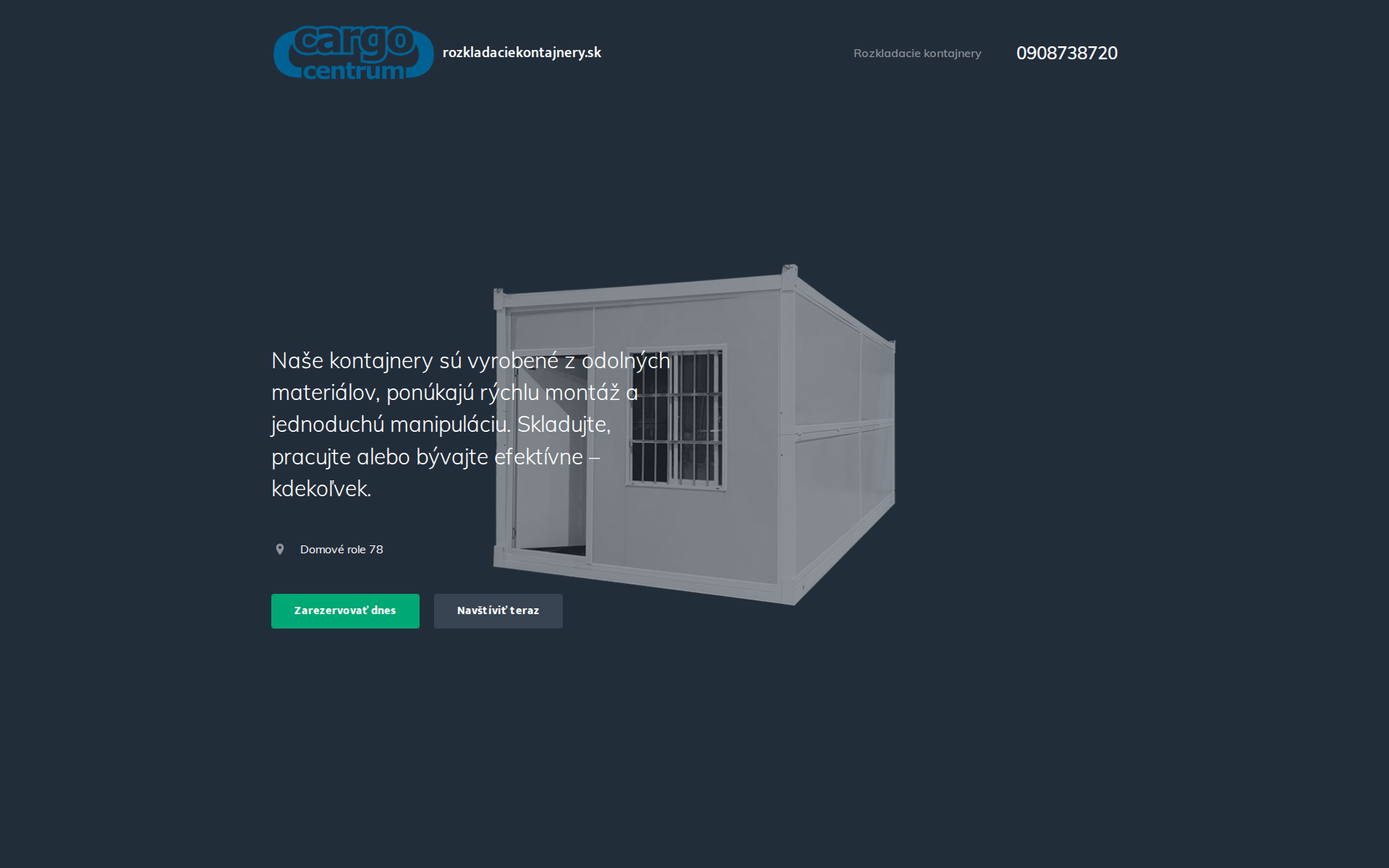 Náhľad webu rozkladaciekontajnery.sk