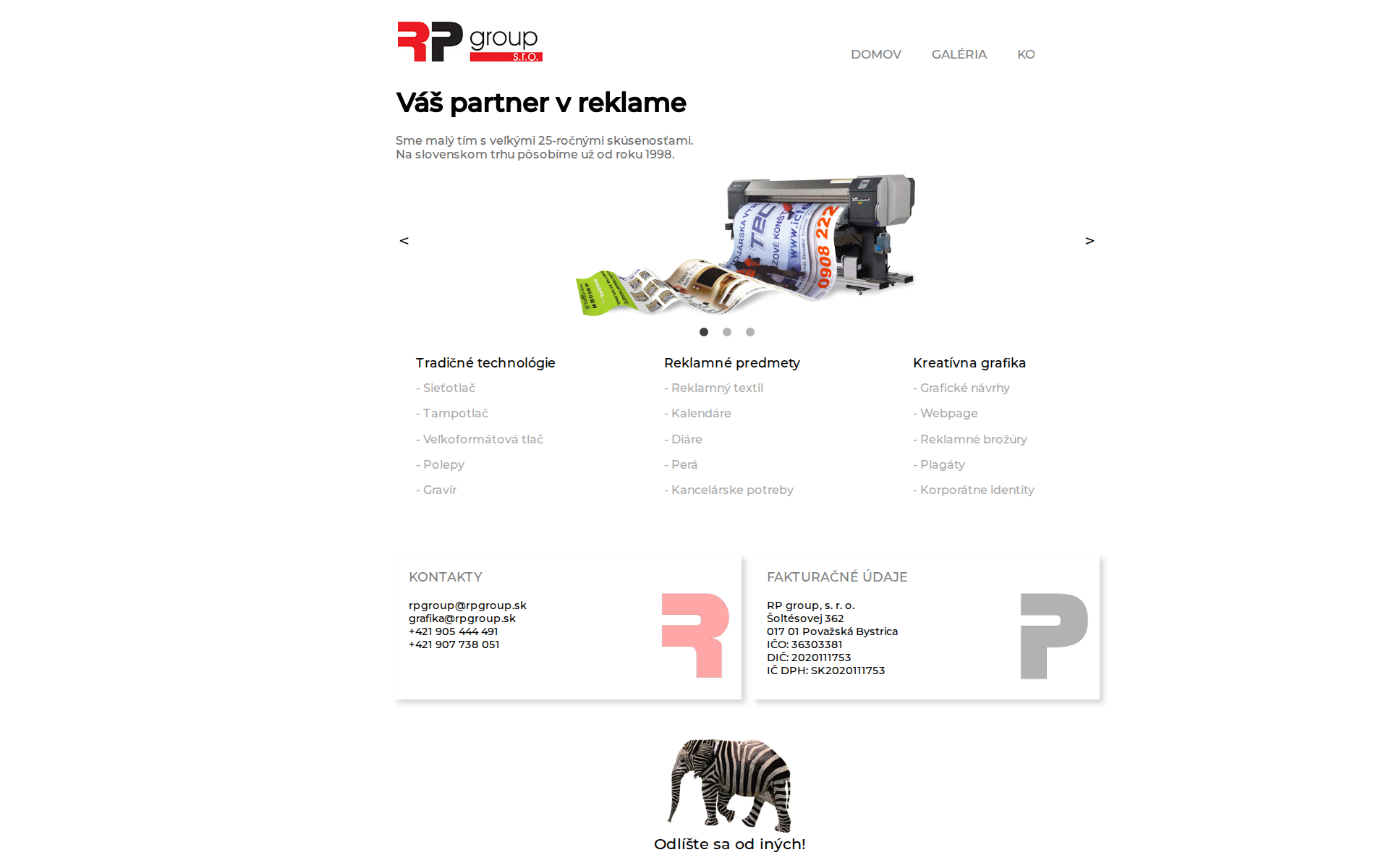 Náhľad webu rpgroup.sk