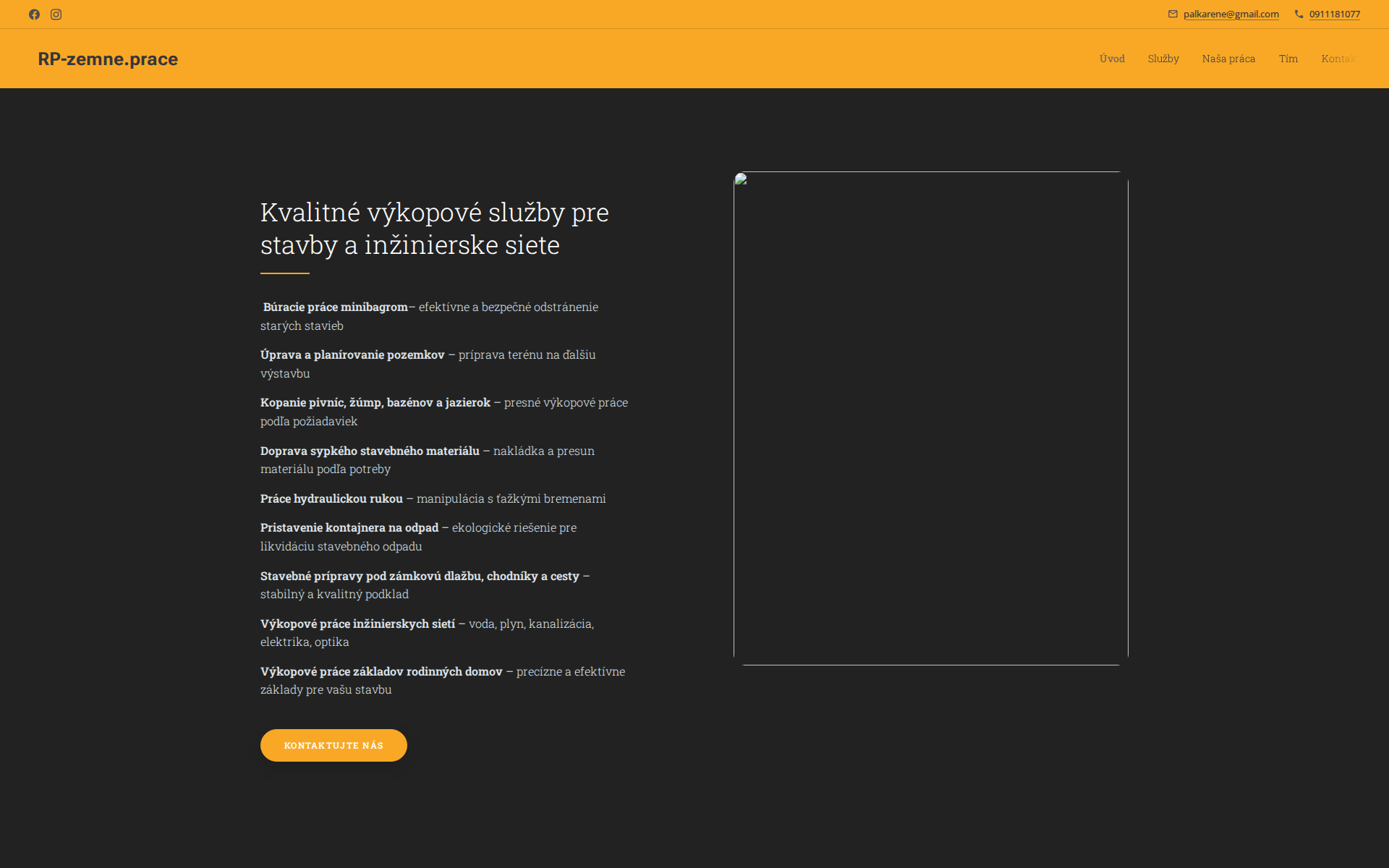 Náhľad webu rpzemneprace.sk