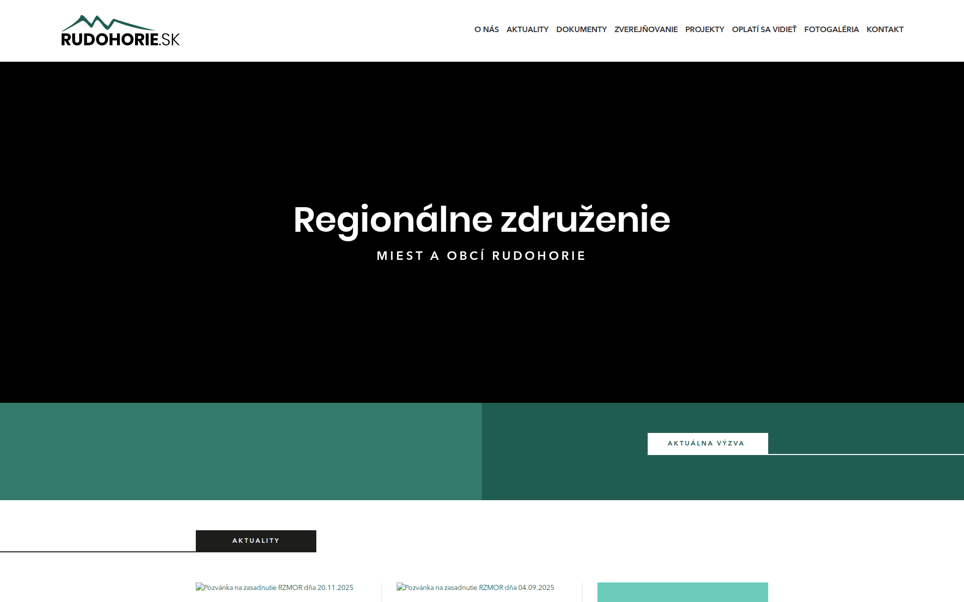 Náhľad webu rudohorie.sk