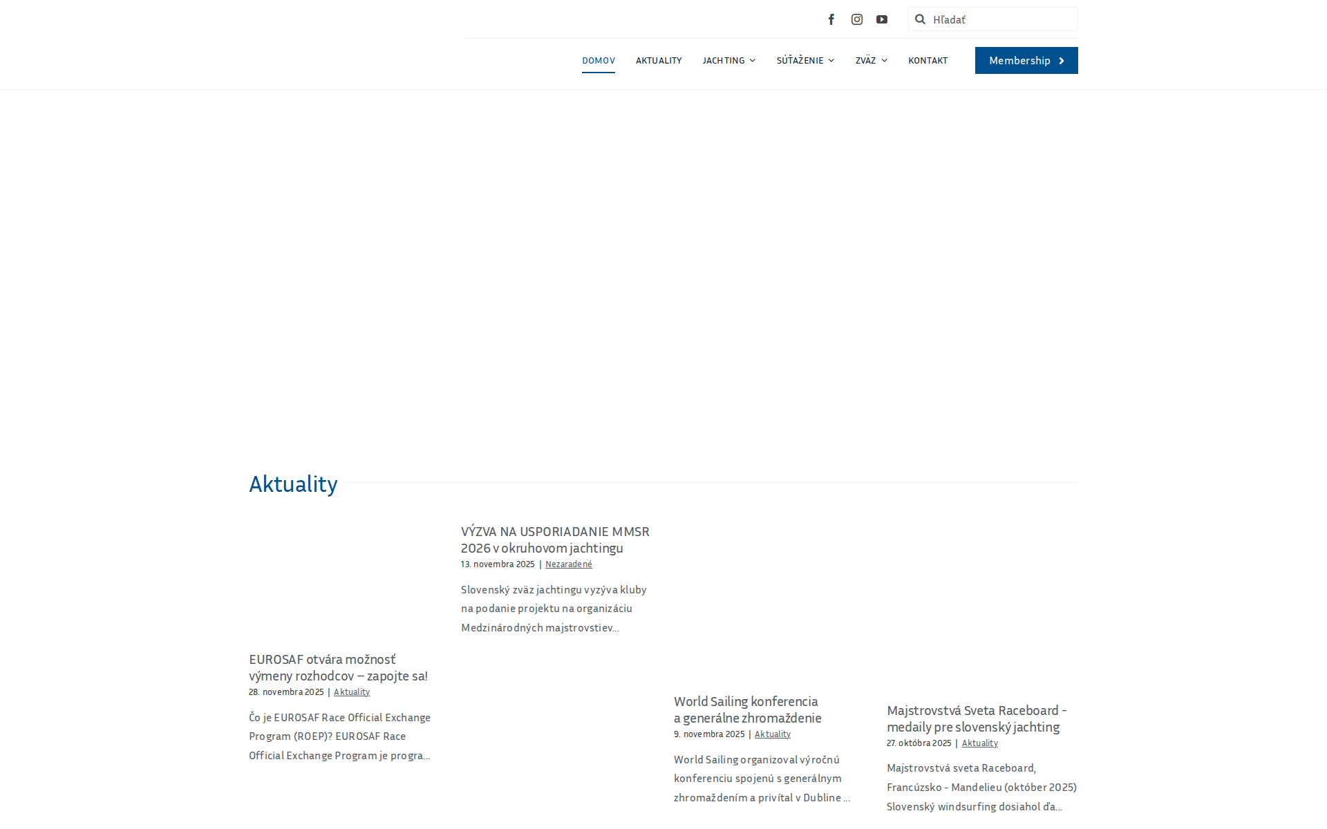 Náhľad webu sailing.sk