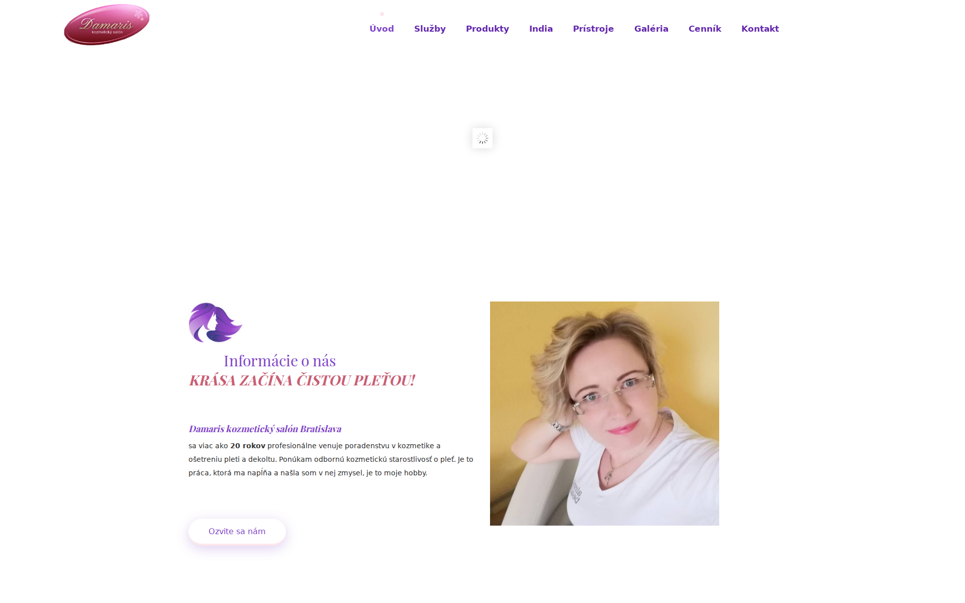 Náhľad webu salondamaris.sk