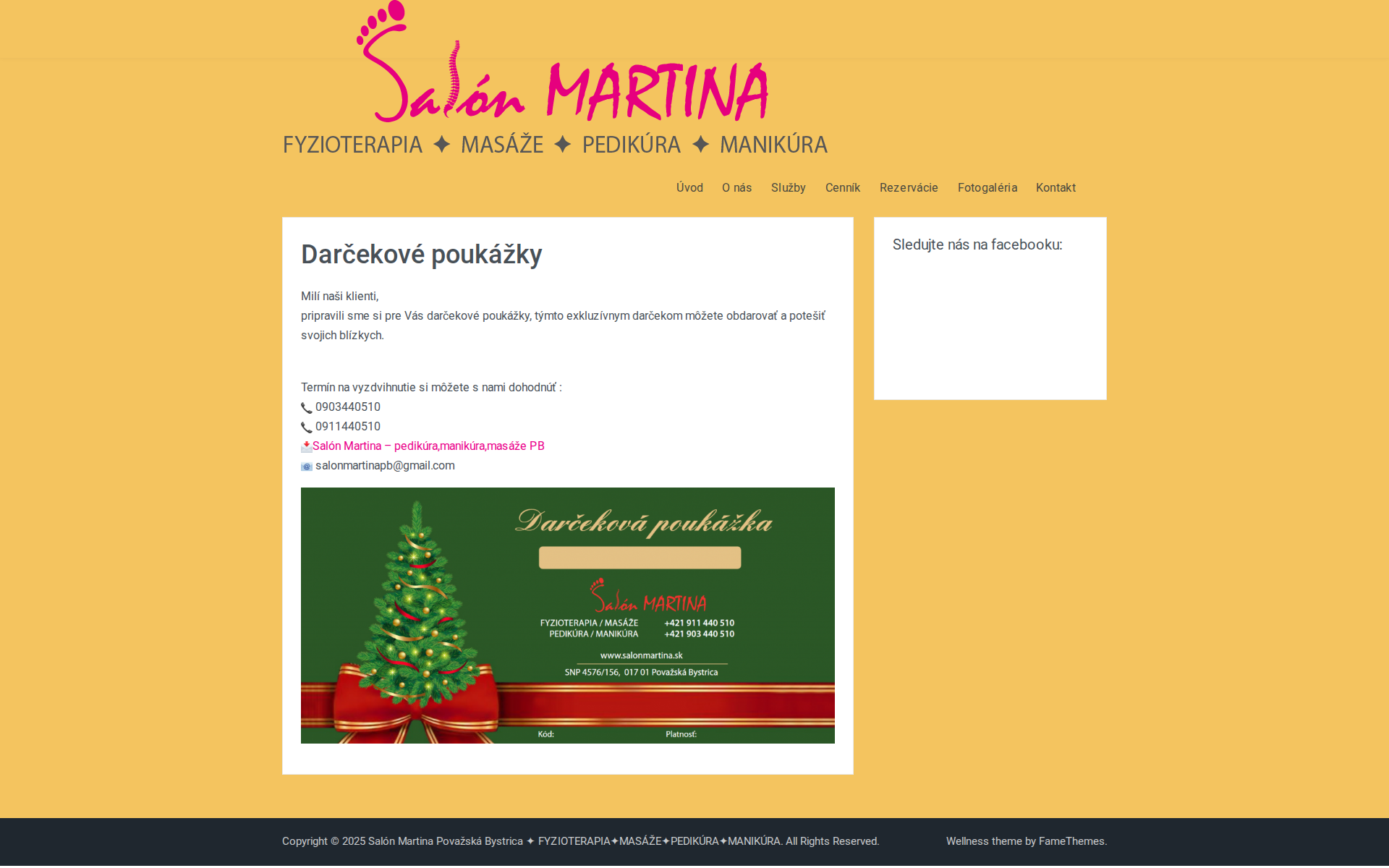 Náhľad webu salonmartina.sk