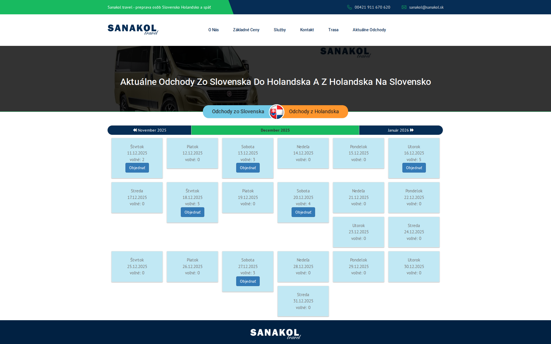 Náhľad webu sanakol.sk