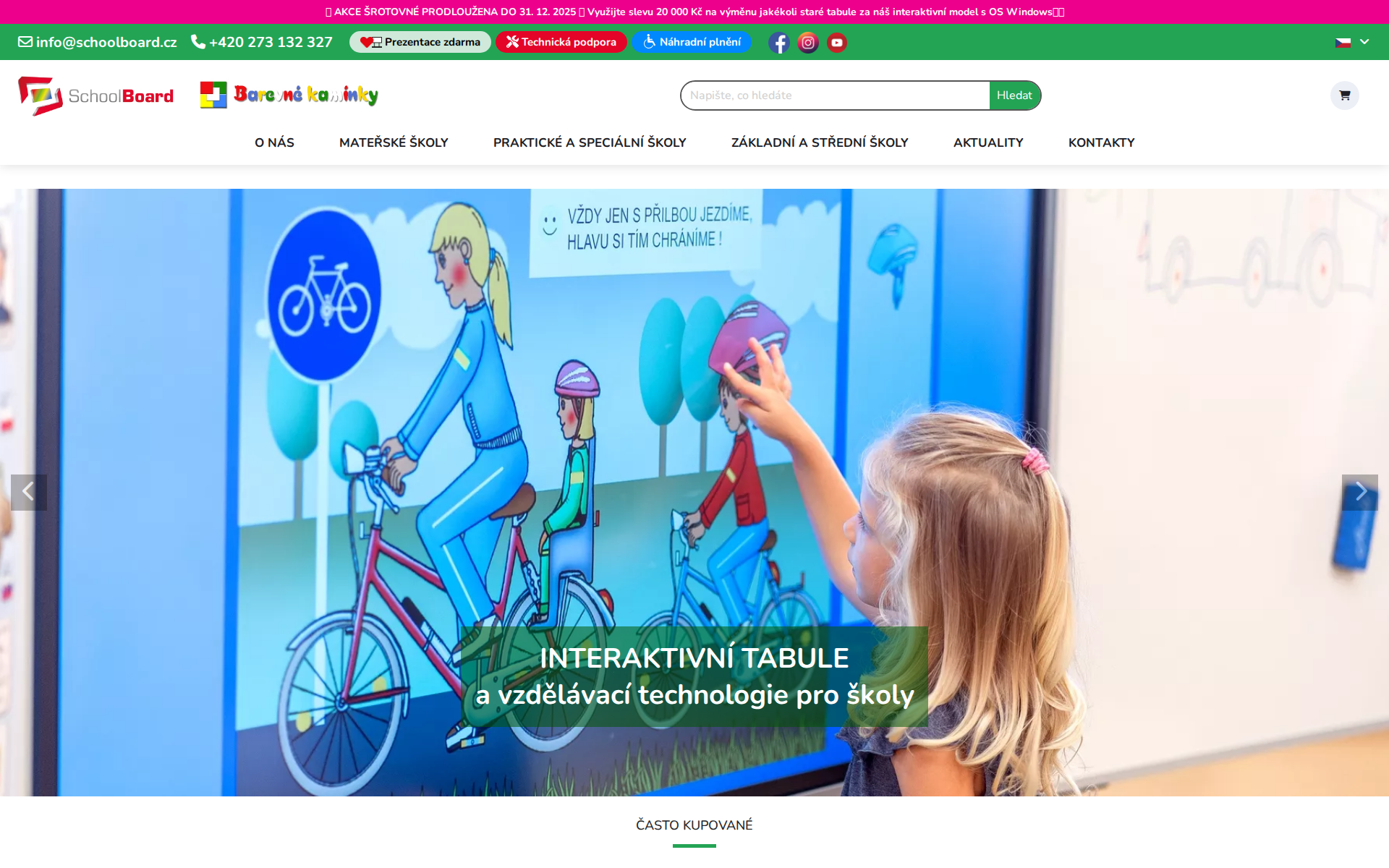 Náhľad webu schoolboard.sk