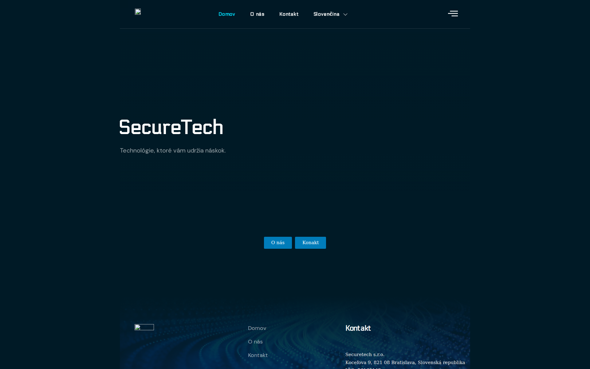 Náhľad webu securetech.sk