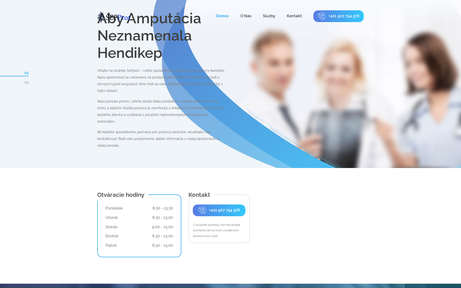 Náhľad webu sefprot.sk