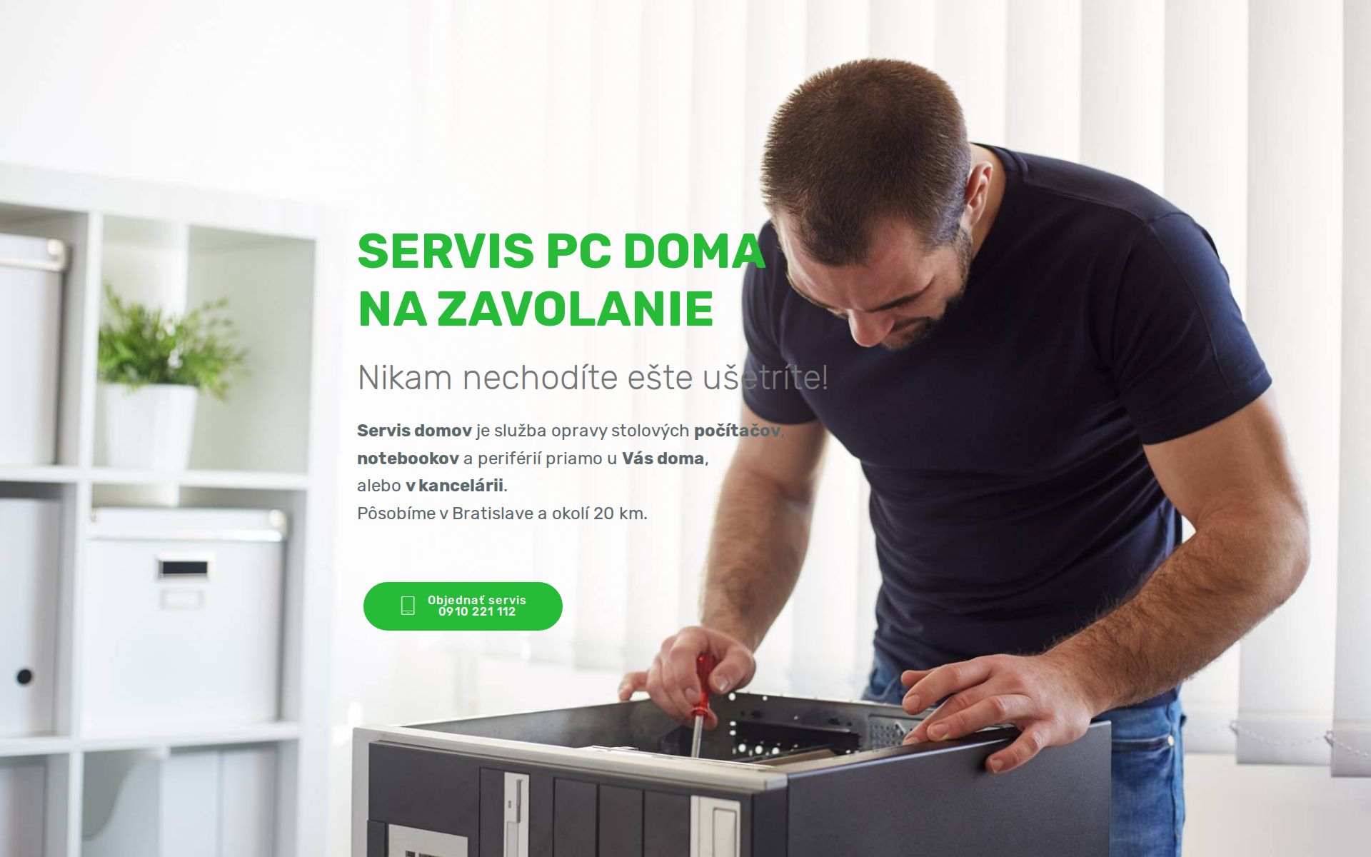 Náhľad webu servispcdomov.sk