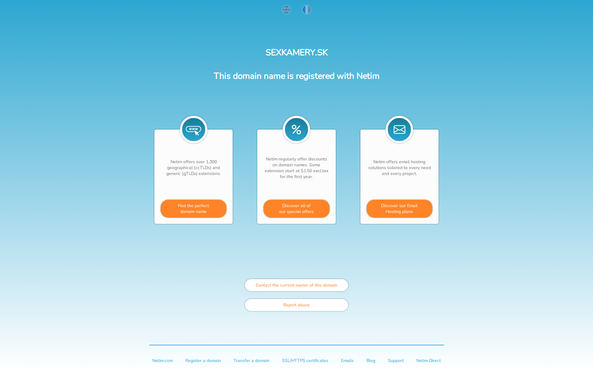 Náhľad webu sexkamery.sk