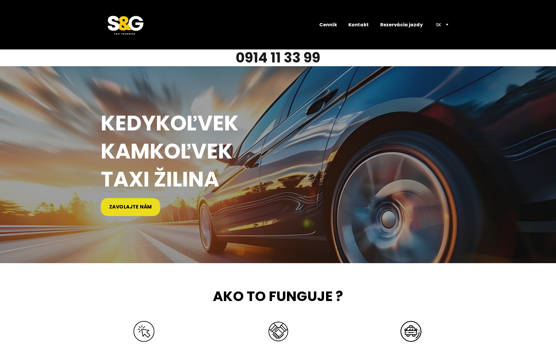 Náhľad webu sgtaxi.sk