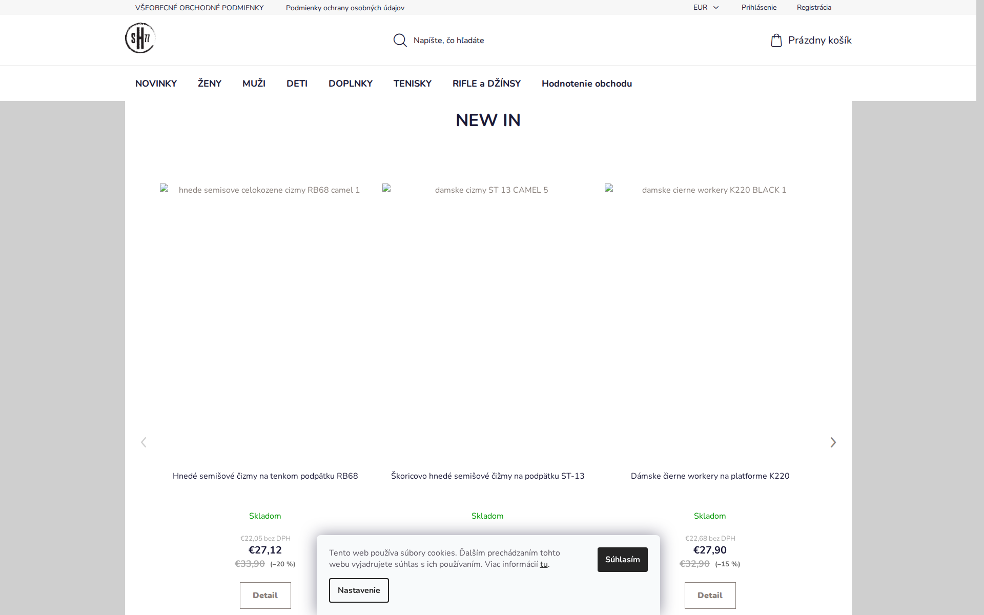 Náhľad webu sh77.sk