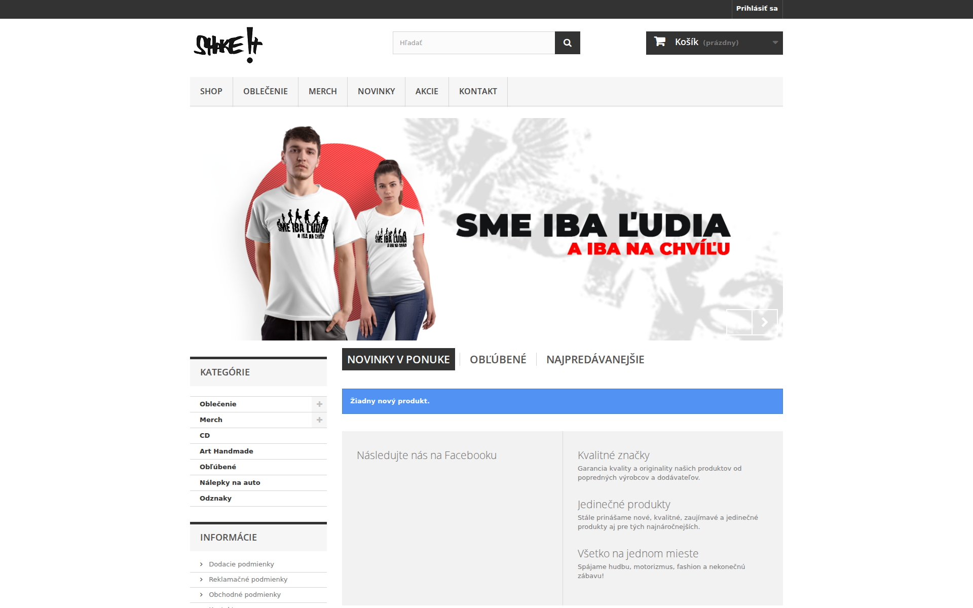 Náhľad webu shakeit.sk