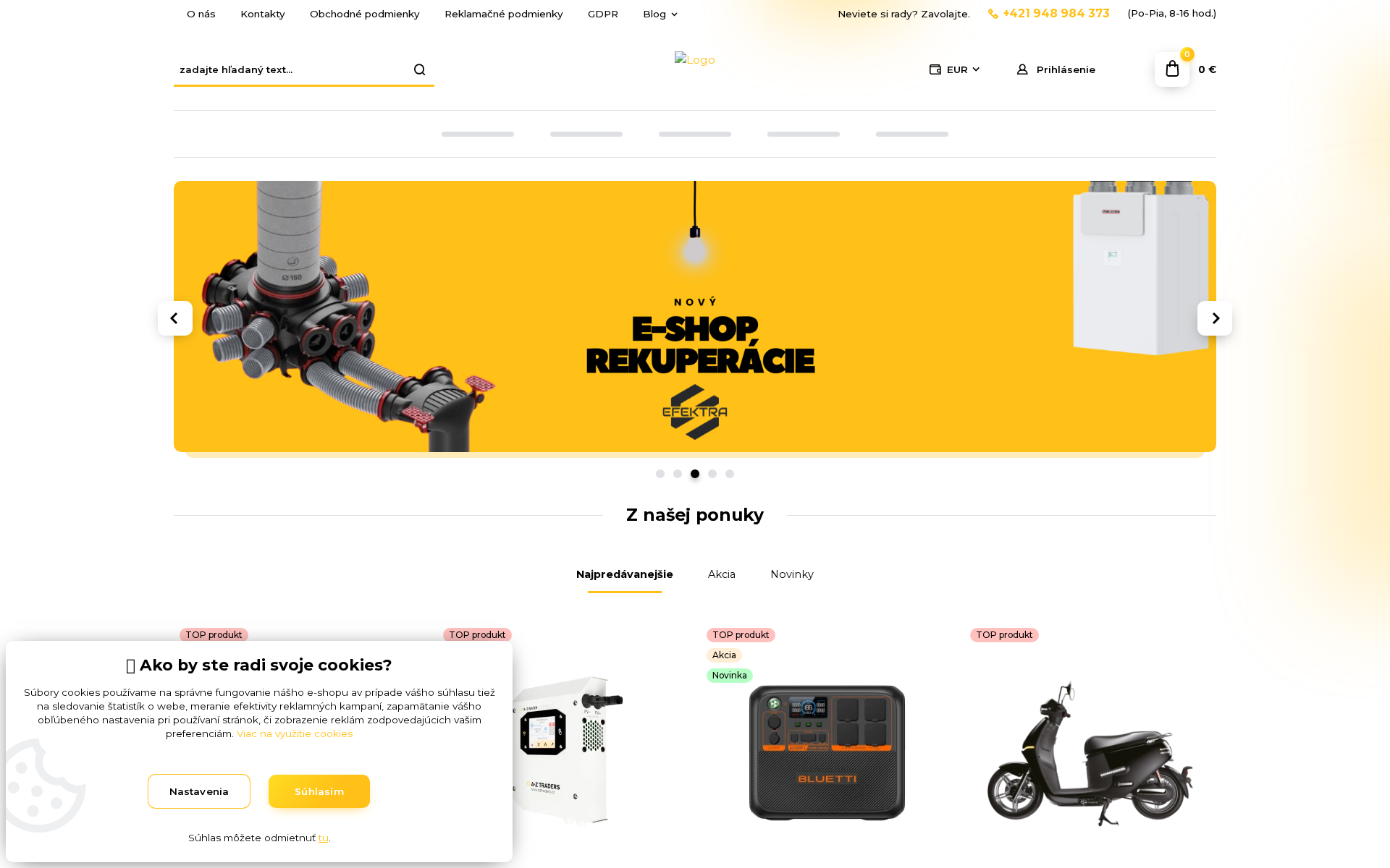 Náhľad webu shop-efektra.sk