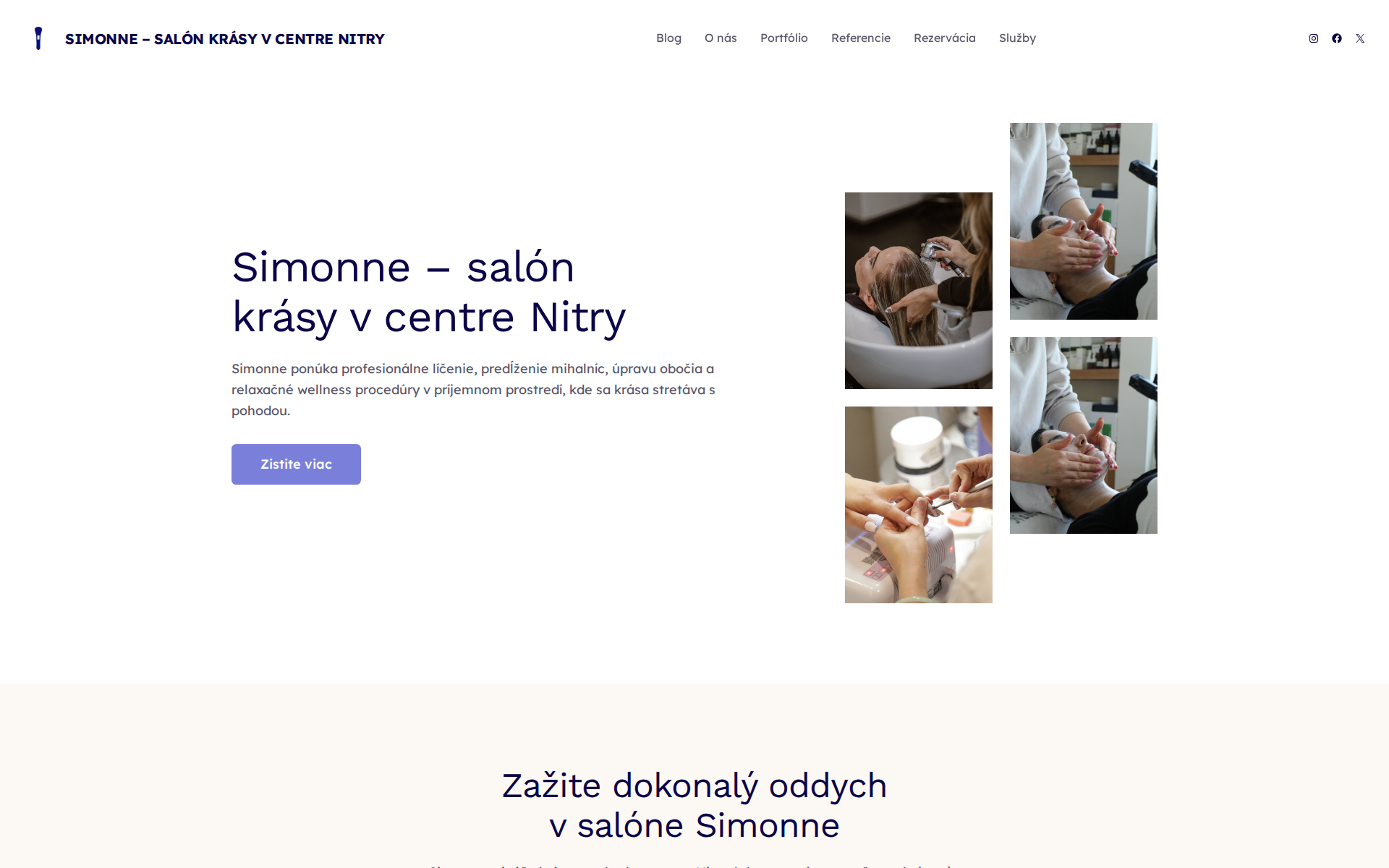 Náhľad webu simonne.sk