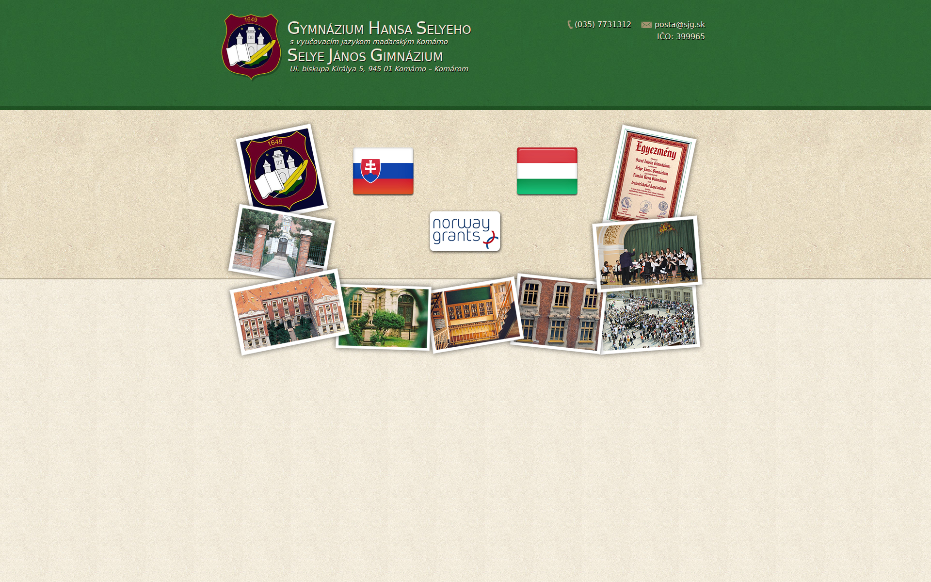 Náhľad webu sjg.sk