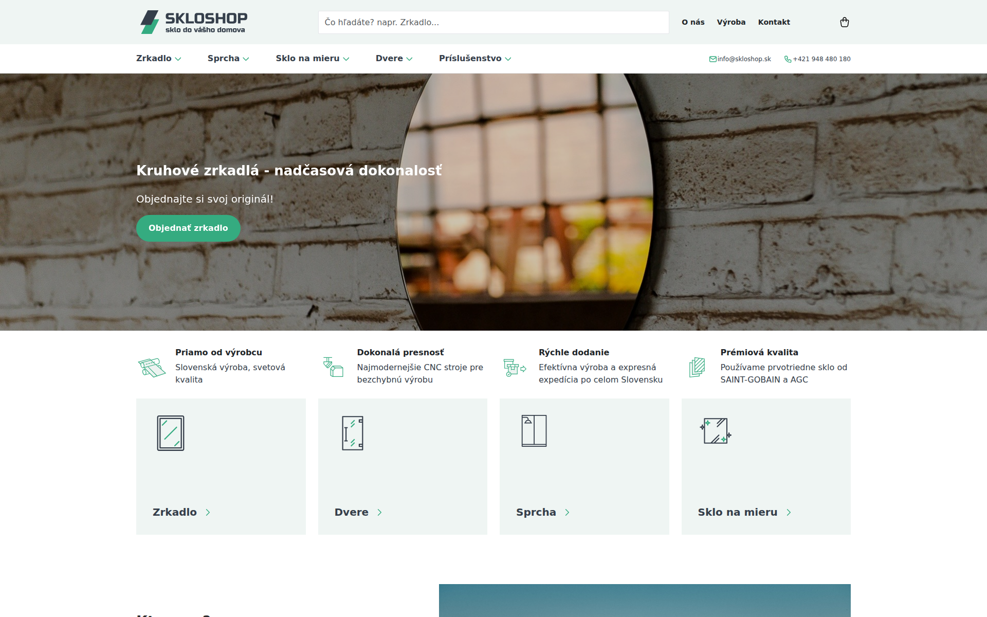 Náhľad webu sklo-shop.sk