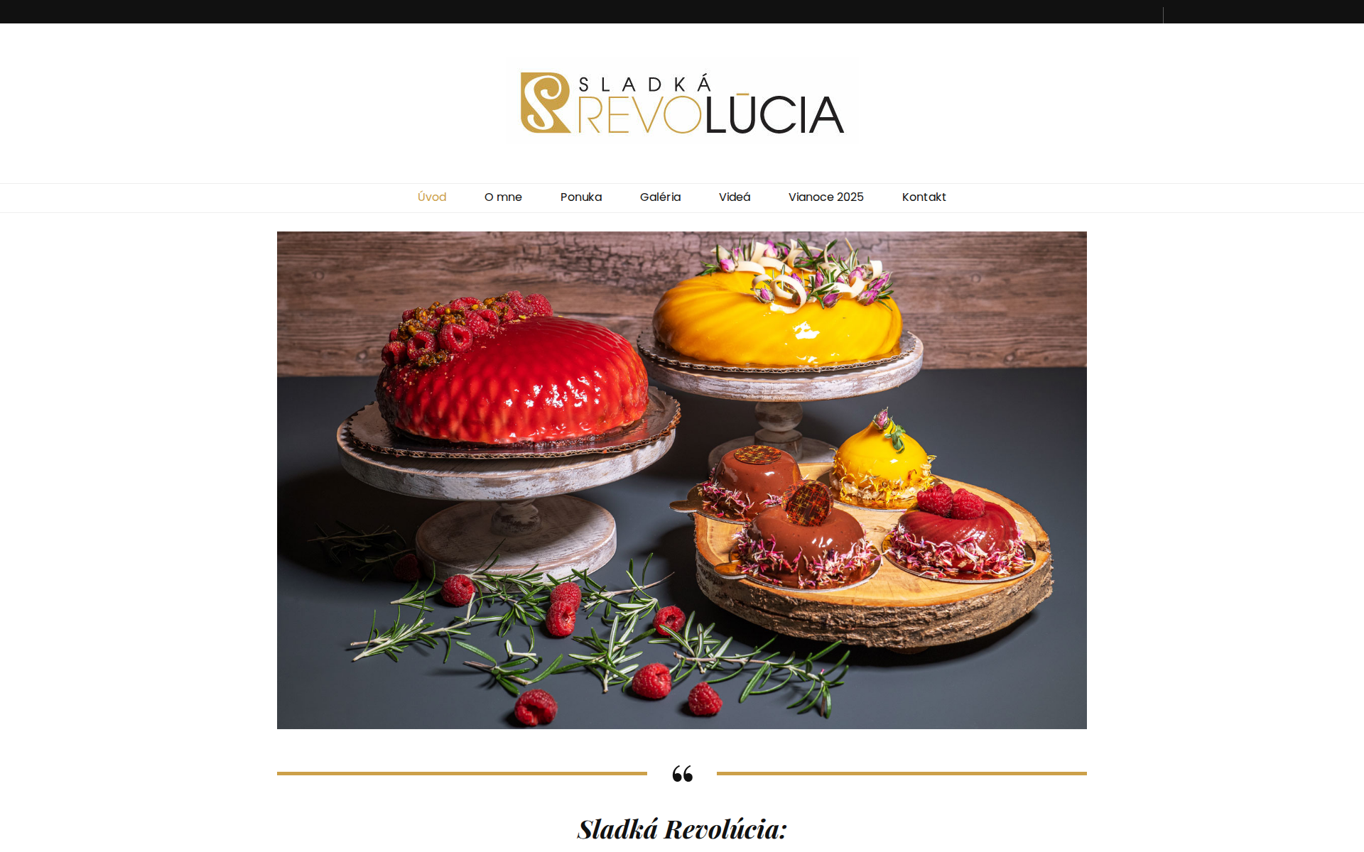 Náhľad webu sladkarevolucia.sk