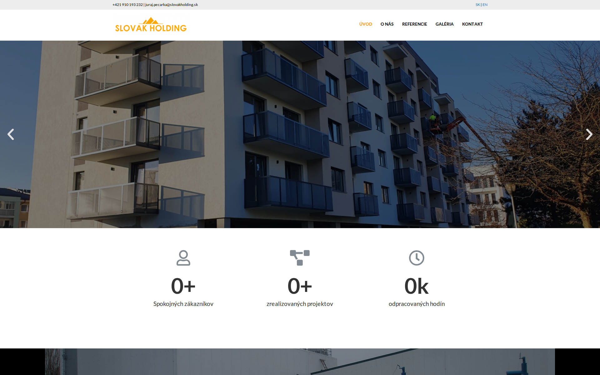 Náhľad webu slovakholding.sk