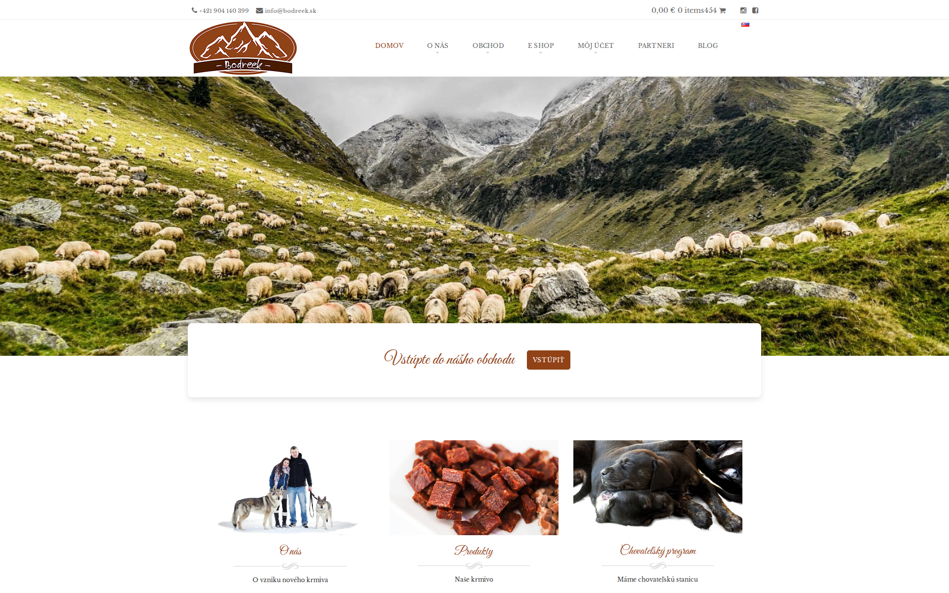 Náhľad webu slovenskekrmiva.sk