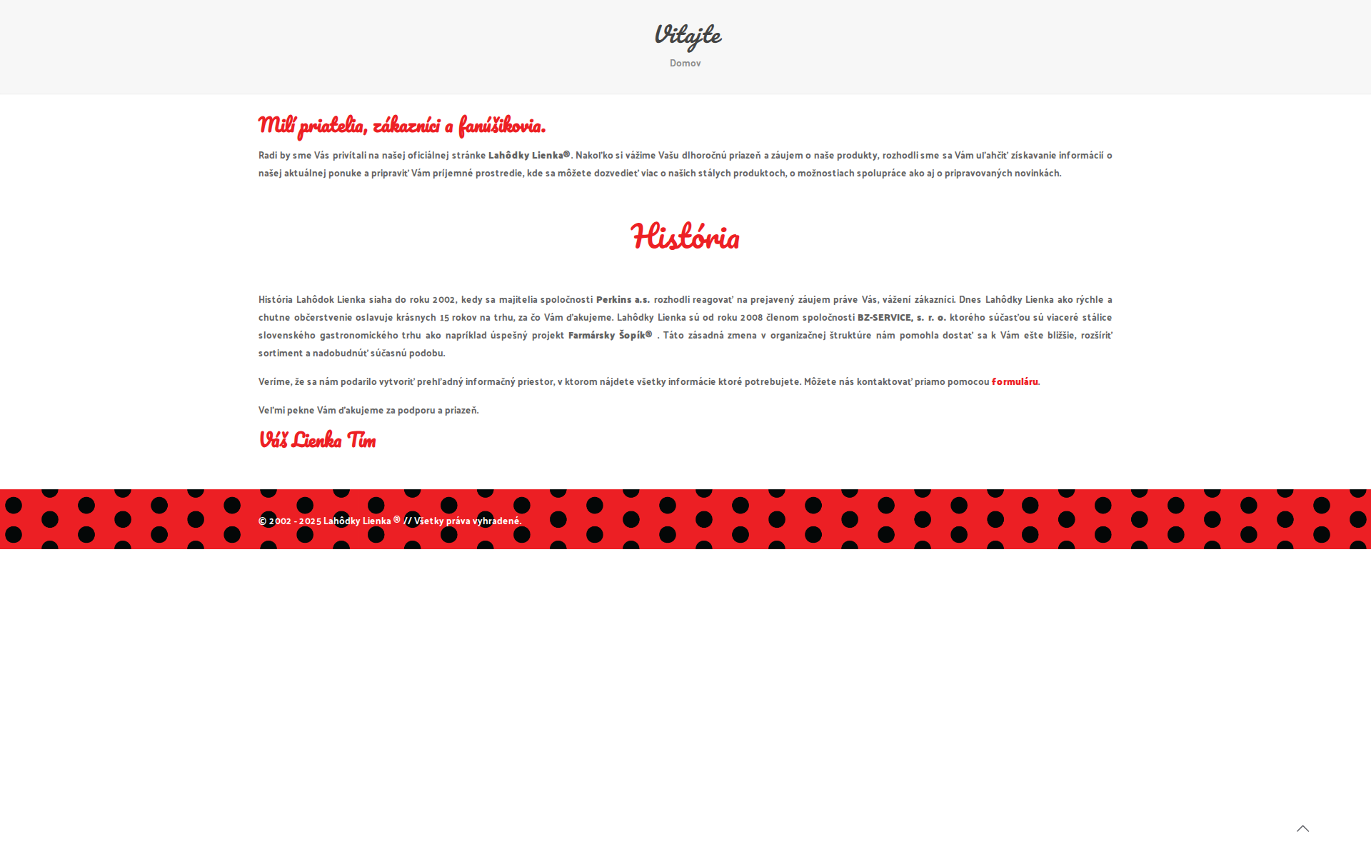 Náhľad webu slovenskelahodky.sk