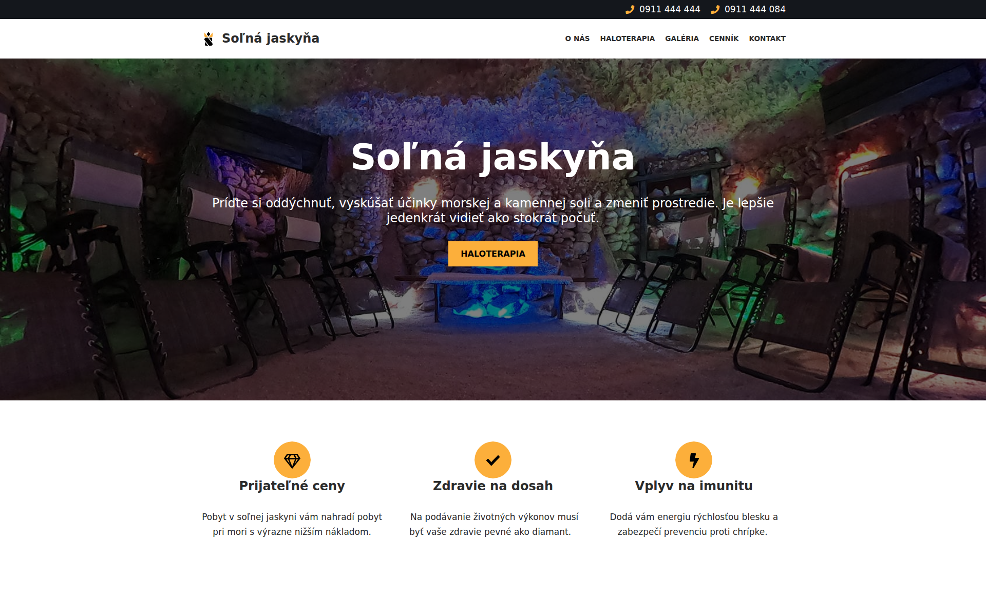 Náhľad webu solnajaskynars.sk